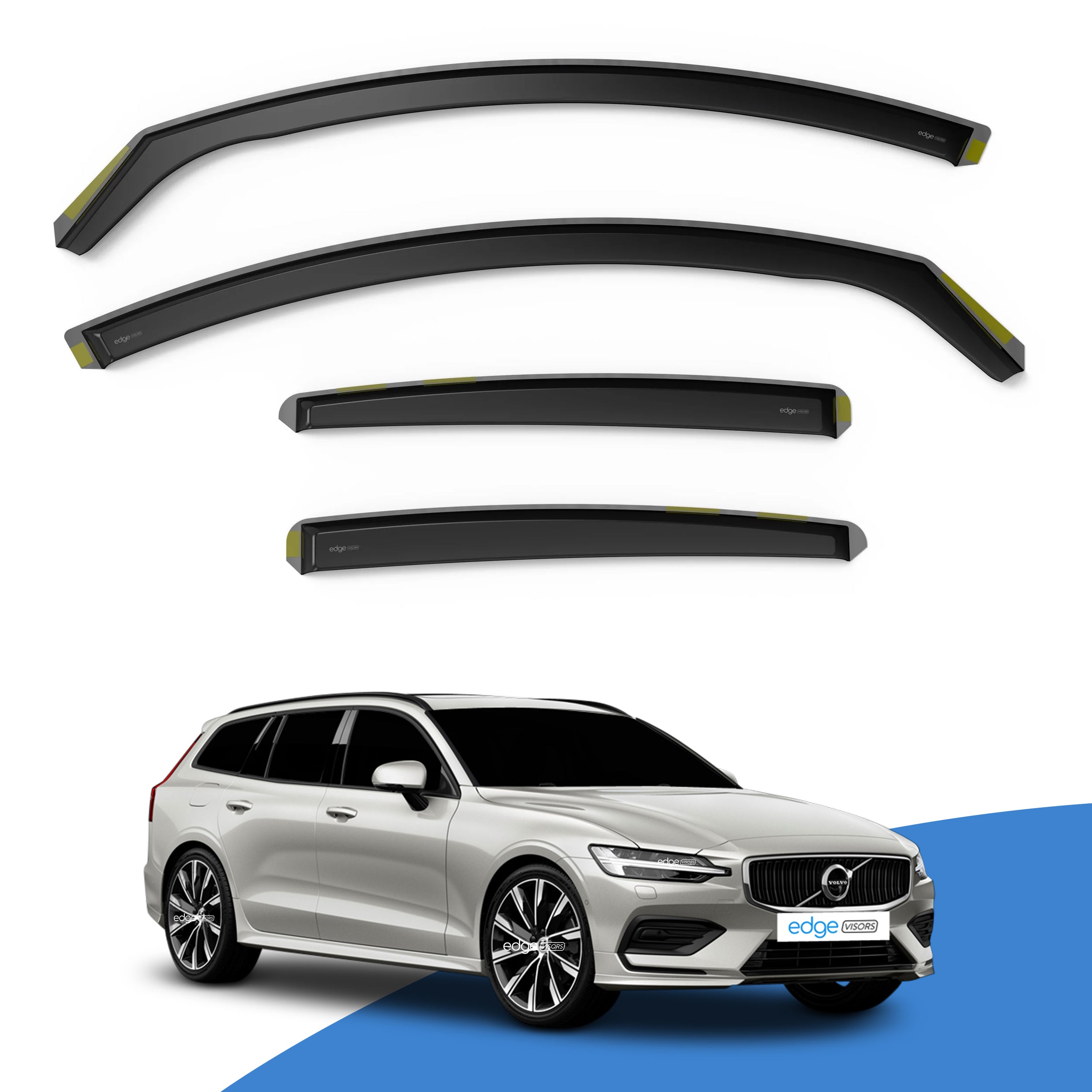 Volvo V60 MK2 2018-Onwards 5 Door Estate Wind Deflectors 4pc