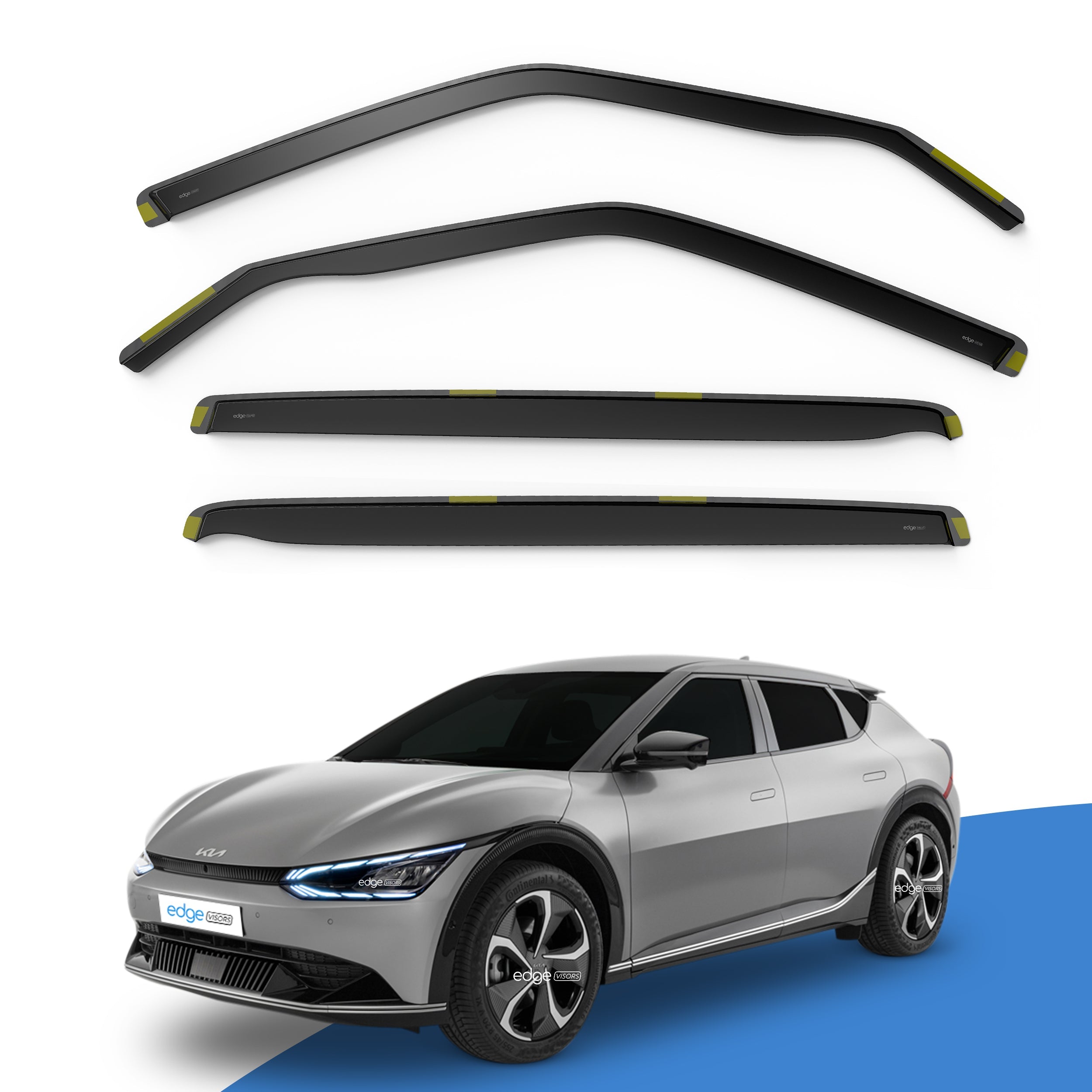 Kia EV6 MK1 2021-Onwards 5 Door SUV Wind Deflectors 4pc