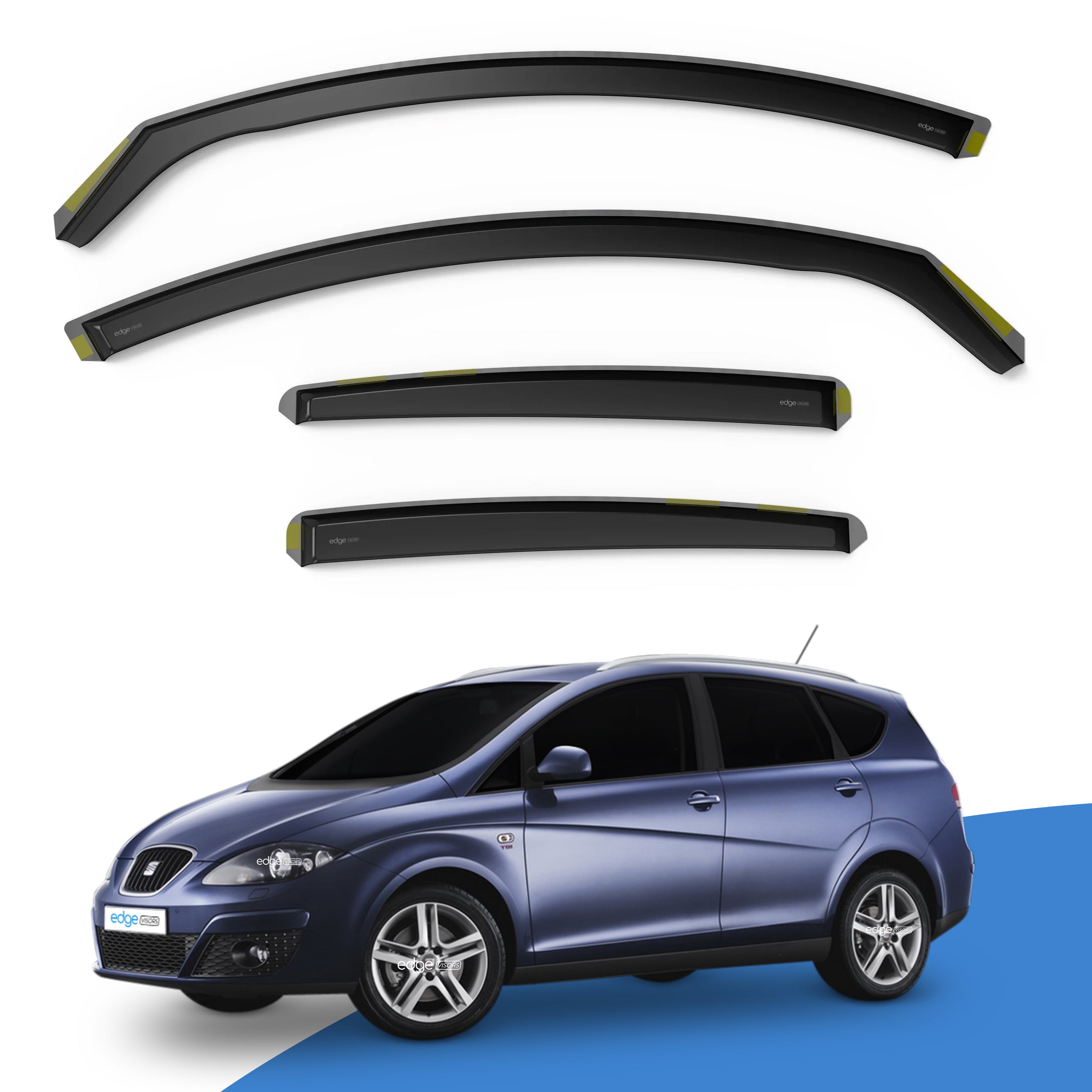 Seat Toledo MK3 2004-2009 5 Door Hatchback Wind Deflectors 4pc
