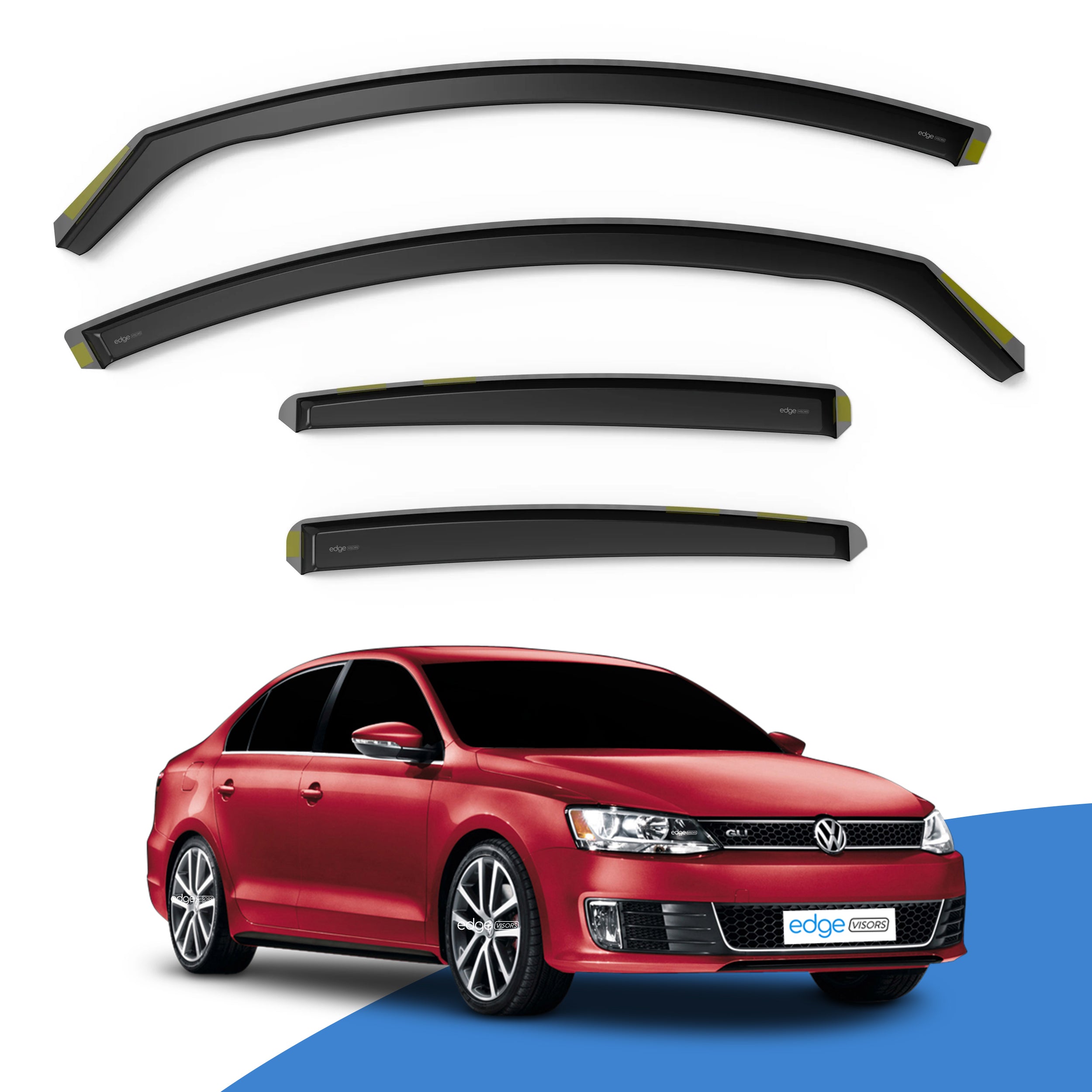 VW Jetta MK6 2011-2018 4 Door Saloon Wind Deflectors 4pc