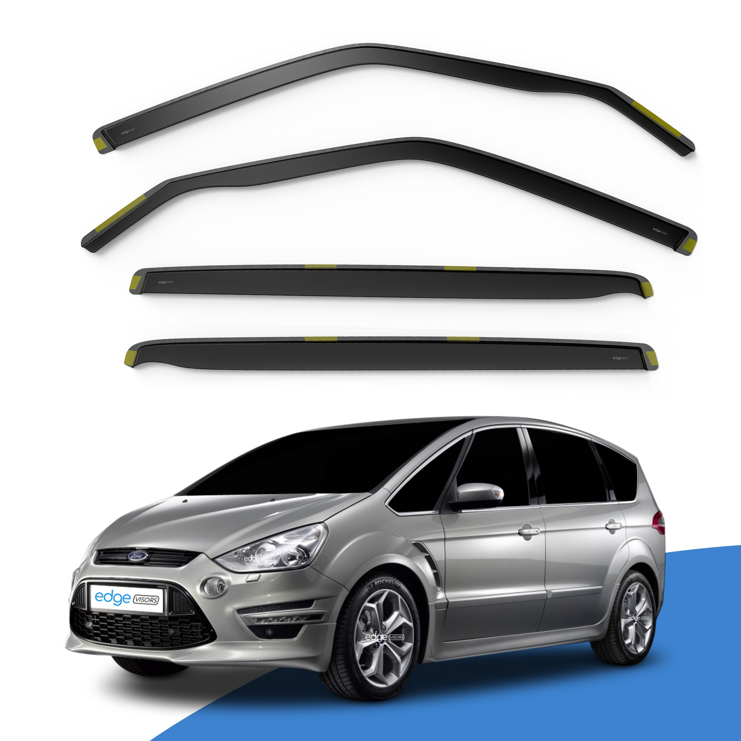 Ford S-Max MK1 Facelift 2010-2015 5 Door MPV Wind Deflectors 4pc
