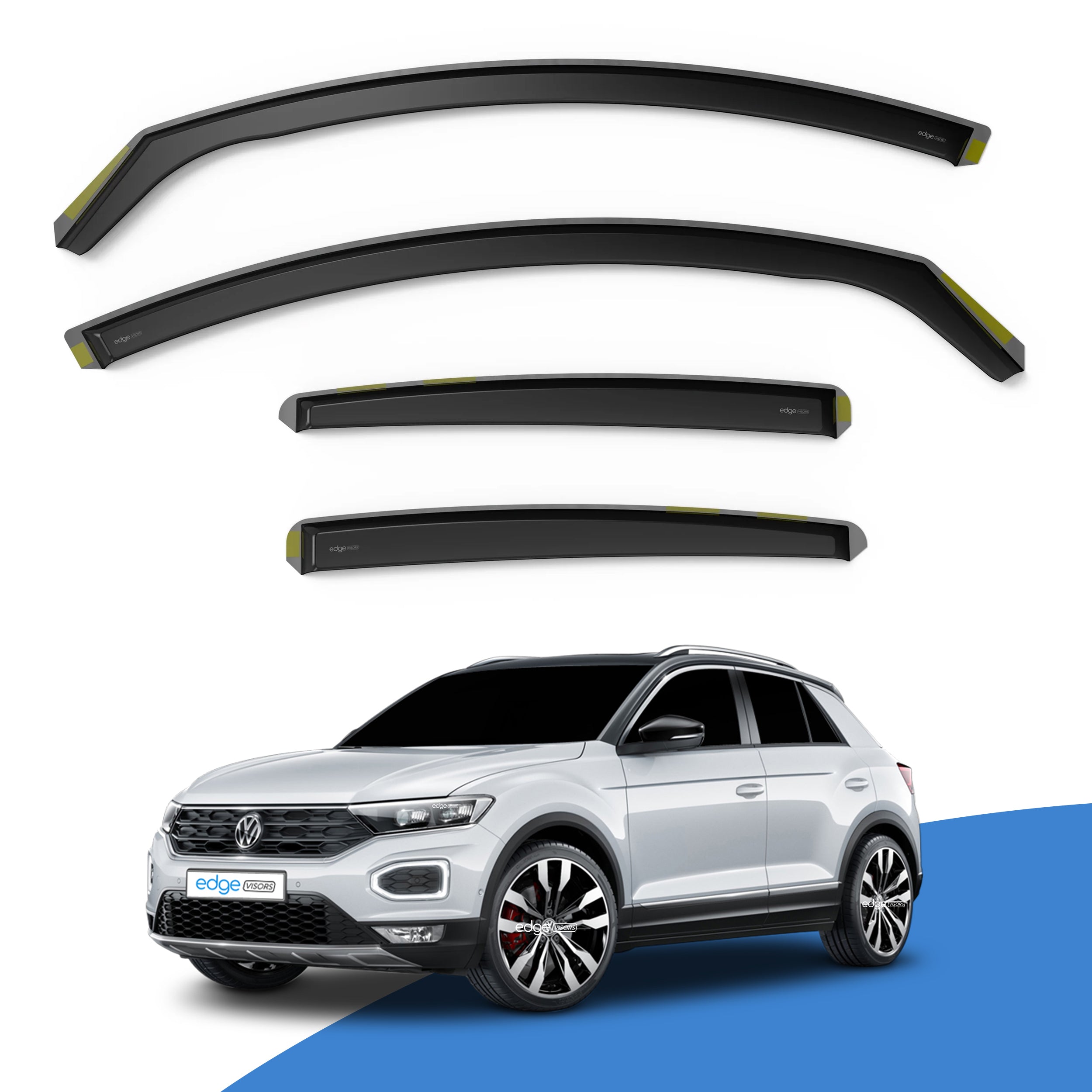 VW T-Roc MK1 2017-Onwards 5 Door SUV Wind Deflectors 4pc