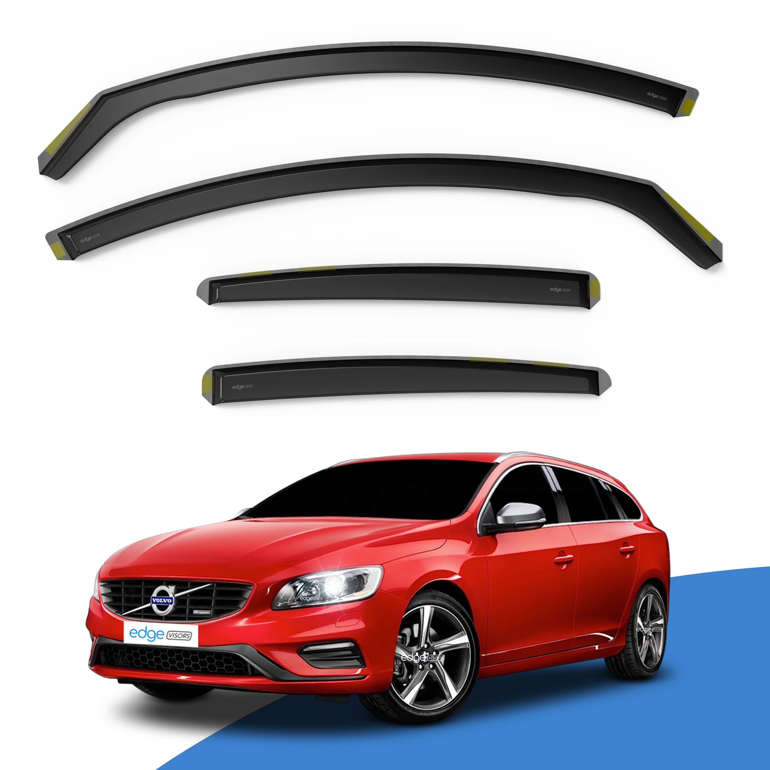 Volvo V60 MK1 2010-2017 5 Door Estate Wind Deflectors 4pc