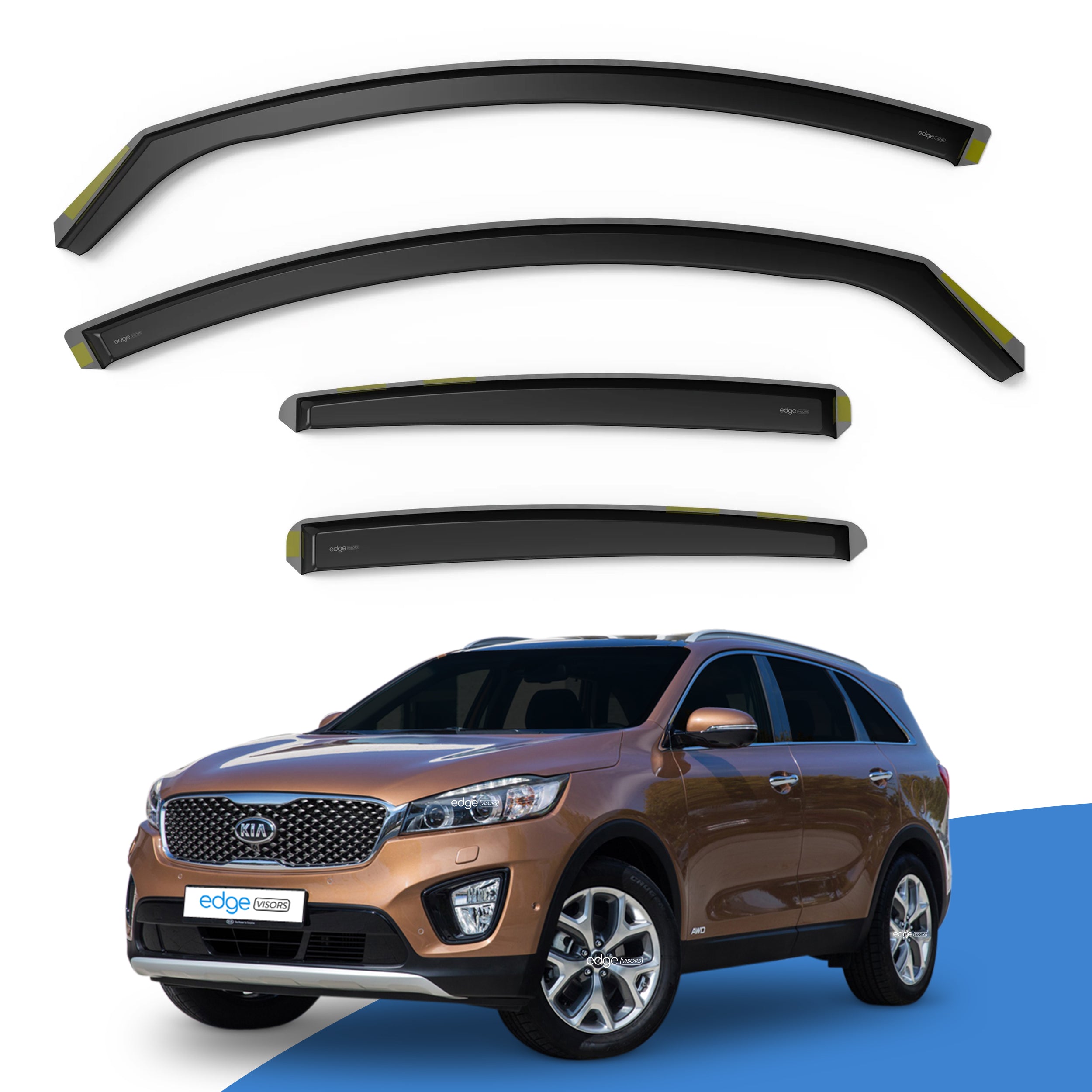 KIA Sorento MK3 2015-2020 5 Door SUV Wind Deflectors 4pc