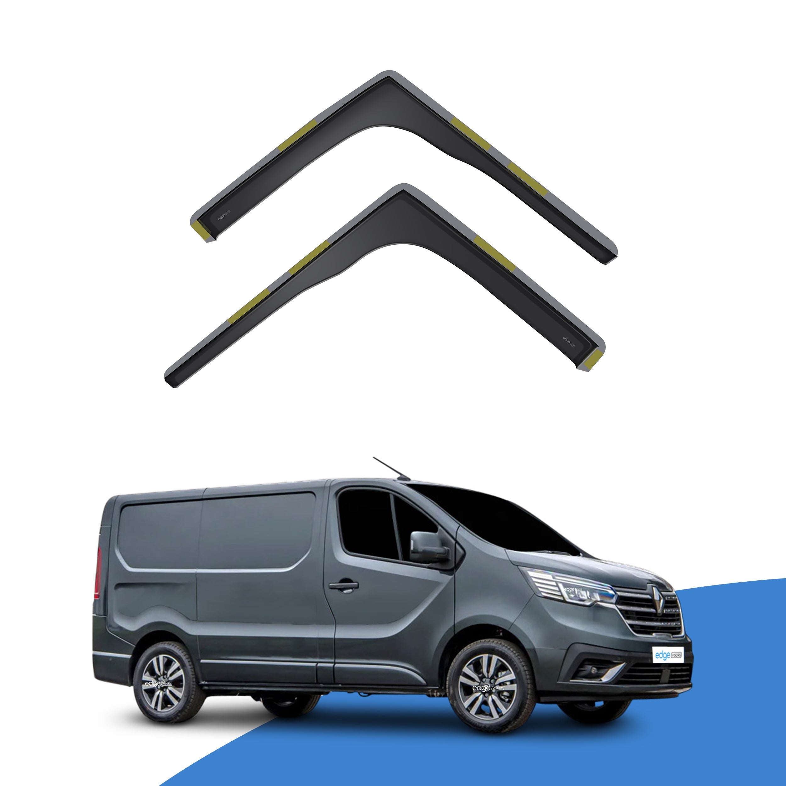 Renault Trafic MK3 2014-Onwards 2 Door Van Short Fit Wind Deflectors 2pc