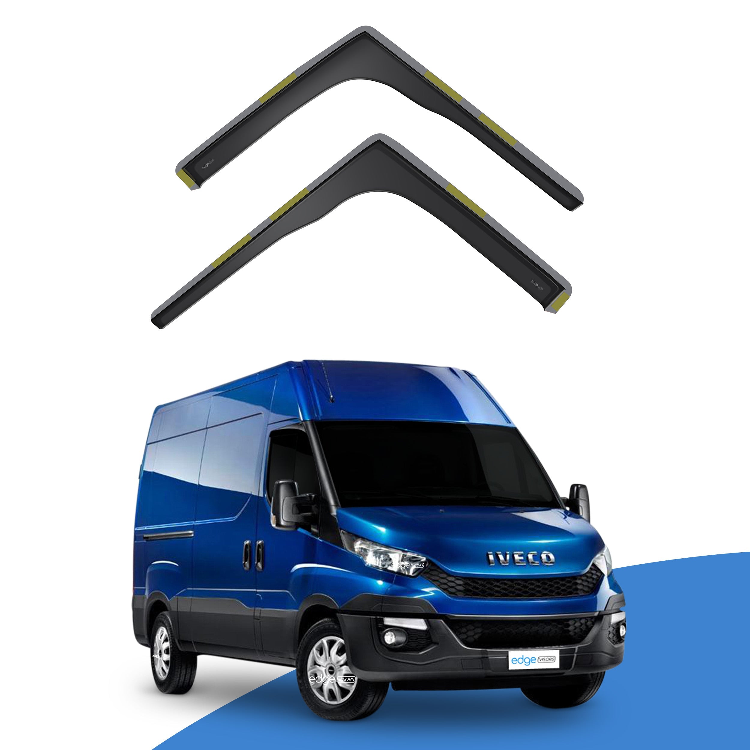 Iveco Daily MK7 2014-2024 2 Door Van Wind Deflectors 2pc