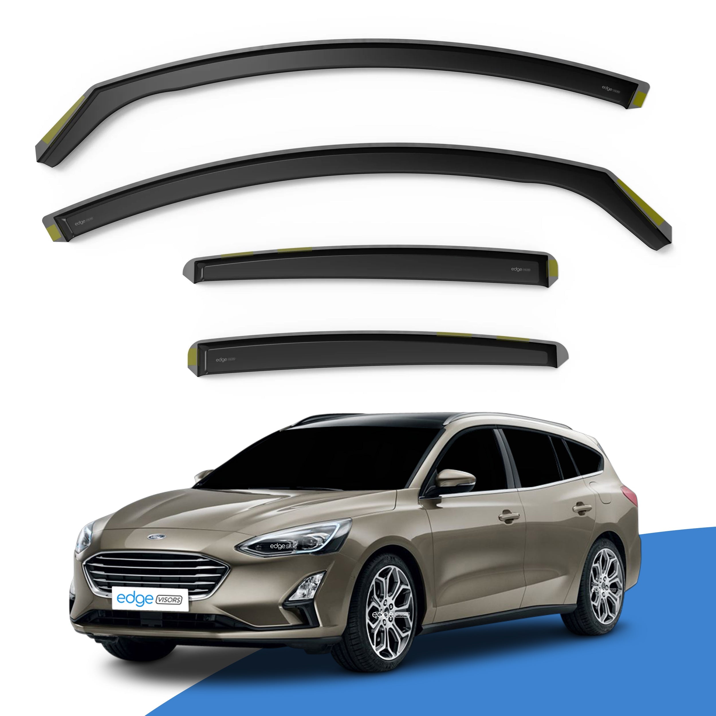 Ford Focus MK4 2018-2024 5 Door Estate Wind Deflectors 4pc