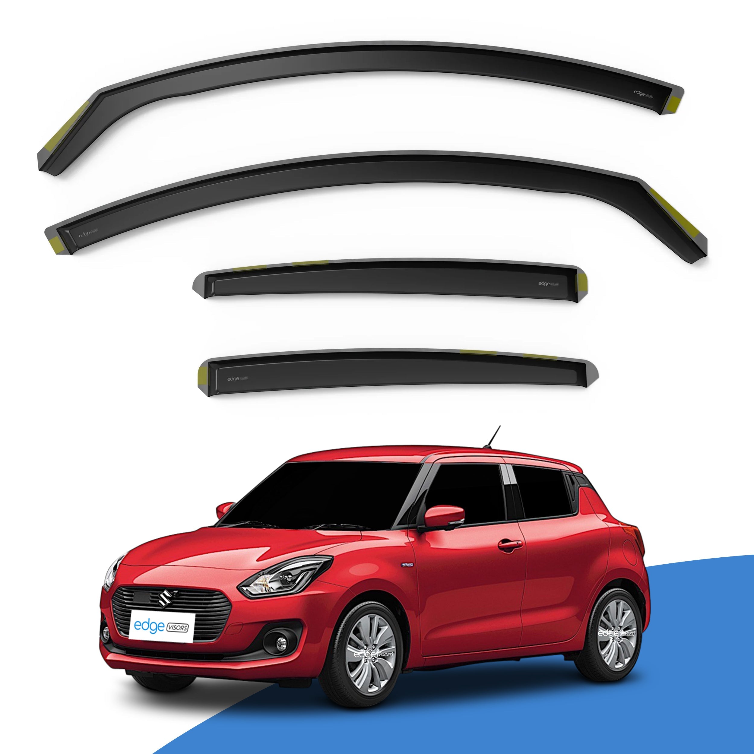 Suzuki Swift MK4 2017-2023 5 Door Hatchback Wind Deflectors 4pc