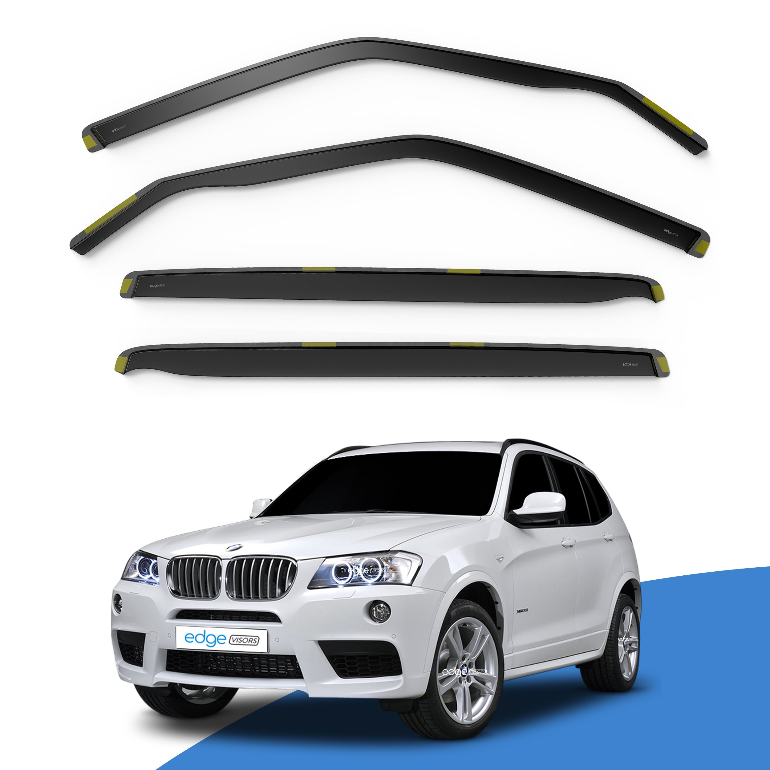 BMW X3 F25 2010-2017 5 Door SUV Wind Deflectors 4pc
