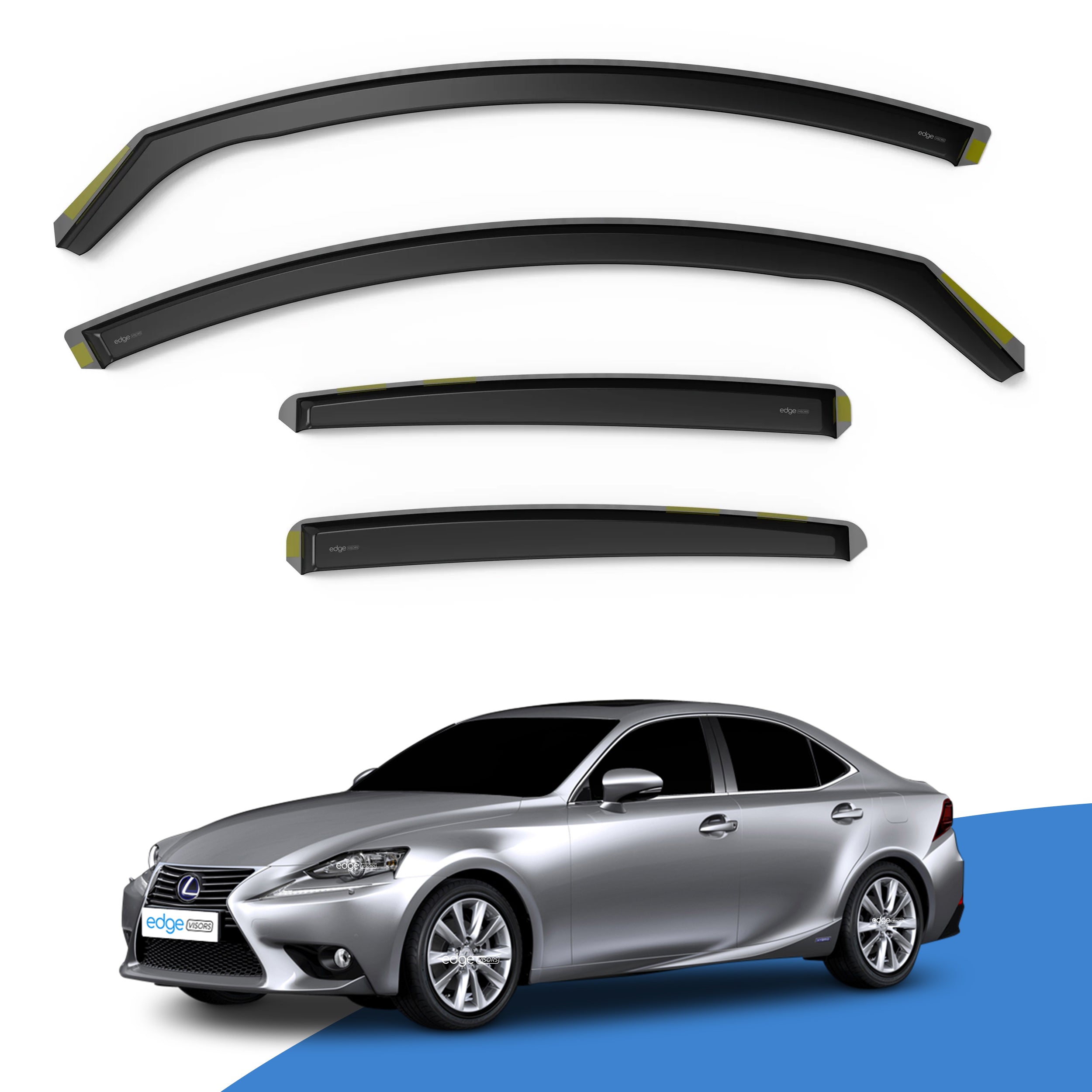 Lexus IS MK3 2013-2020 4 Door Saloon Wind Deflectors 4pc