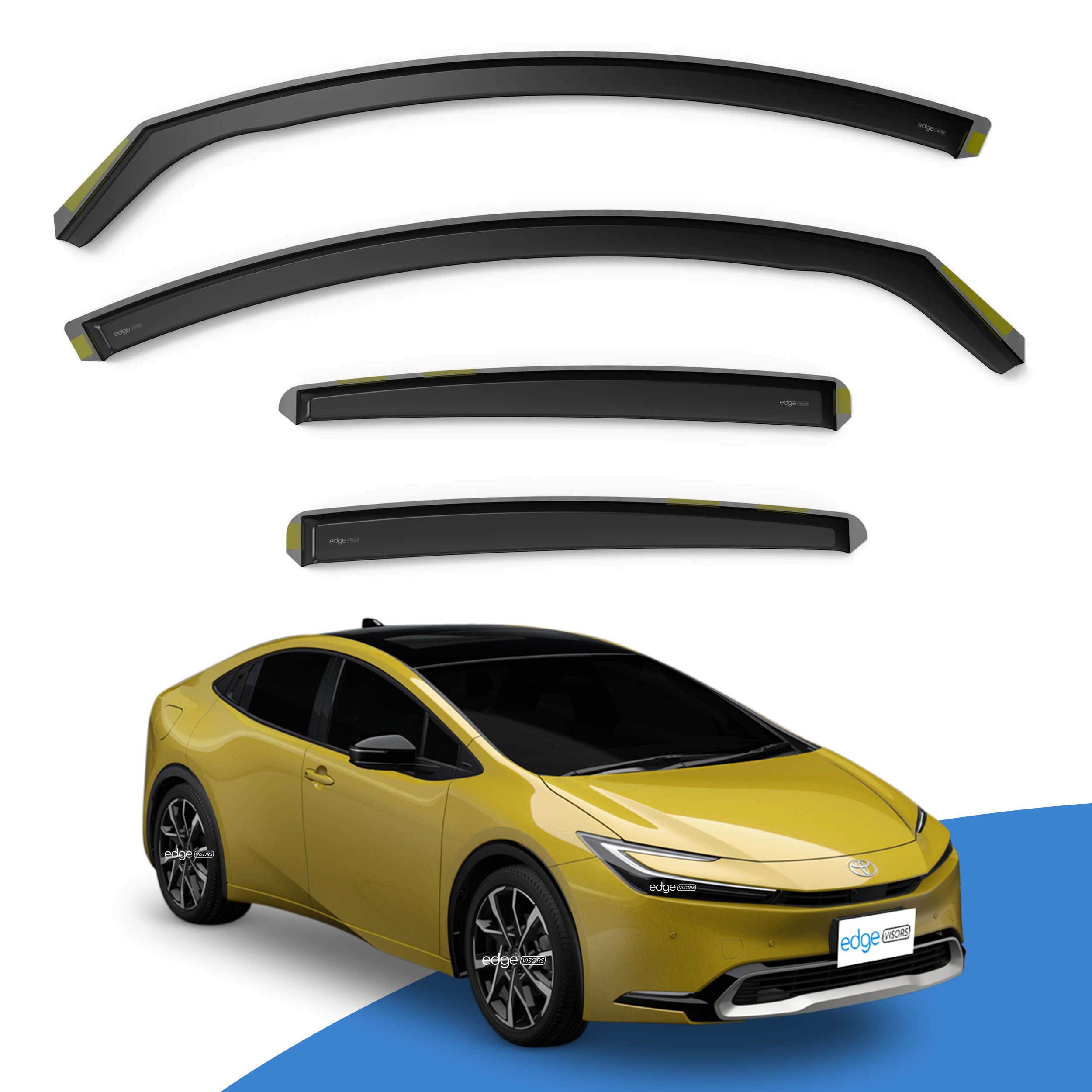 Toyota Prius MK5 2023-Onwards 5 Door Liftback Wind Deflectors 4pc