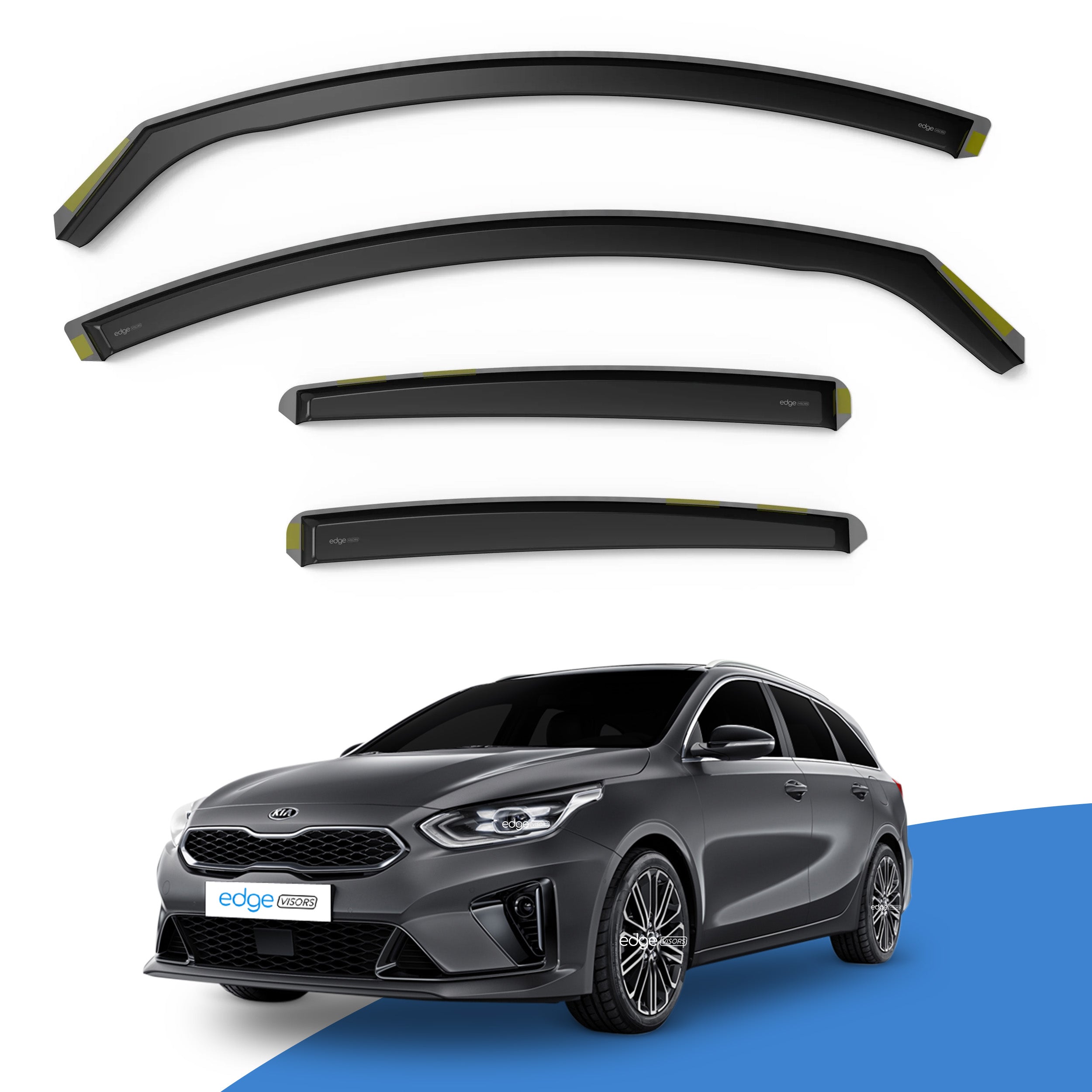 Kia Ceed MK3 2018-2024 5 Door Estate Wind Deflectors 4pc