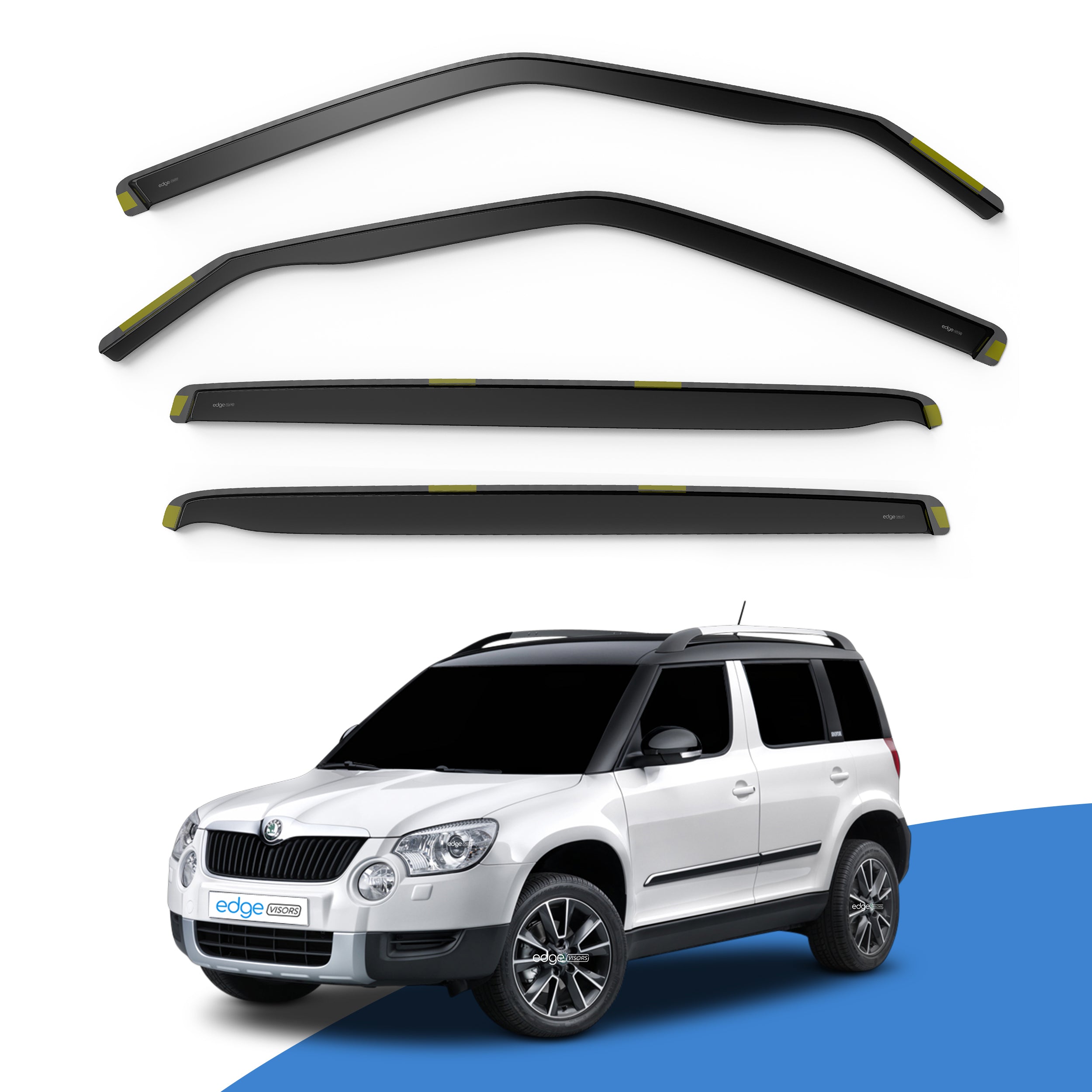 Skoda Yeti MK1 2009-2018 5 Door SUV Wind Deflectors 4pc