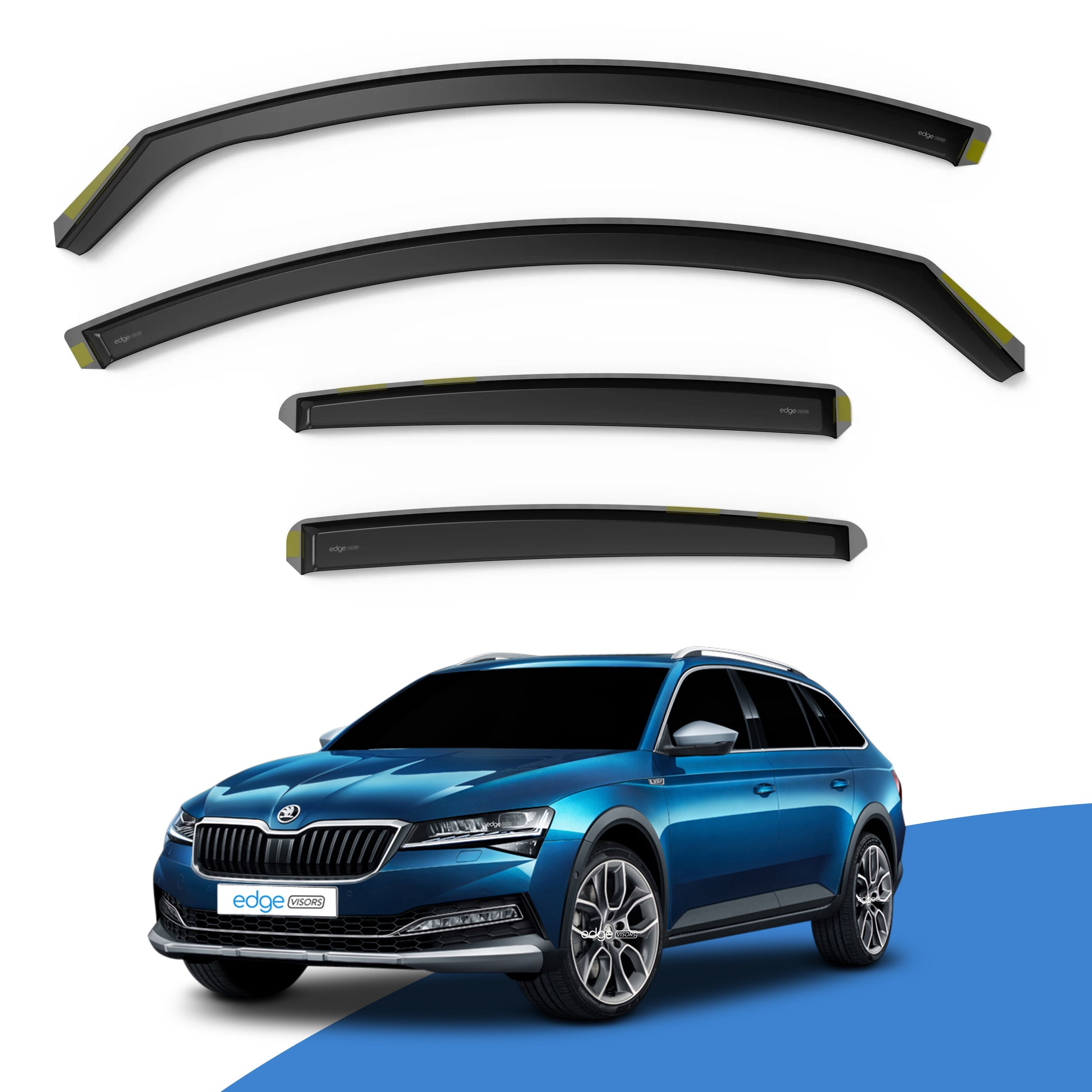 Skoda Superb MK3 2015-2024 5 Door Estate Wind Deflectors 4pc