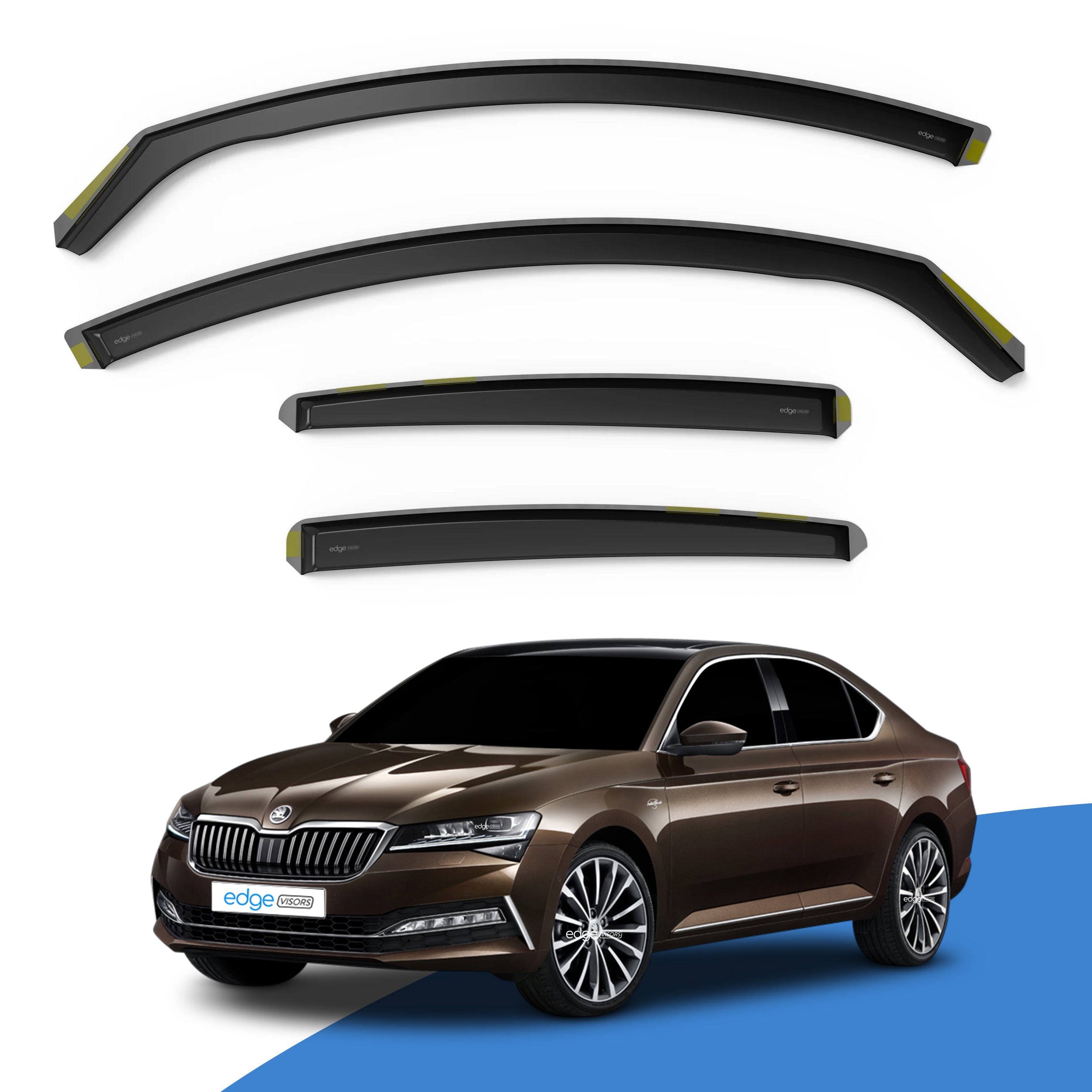 Skoda Superb MK3 2015-2023 5 Door Liftback / Hatchback Wind Deflectors 4pc