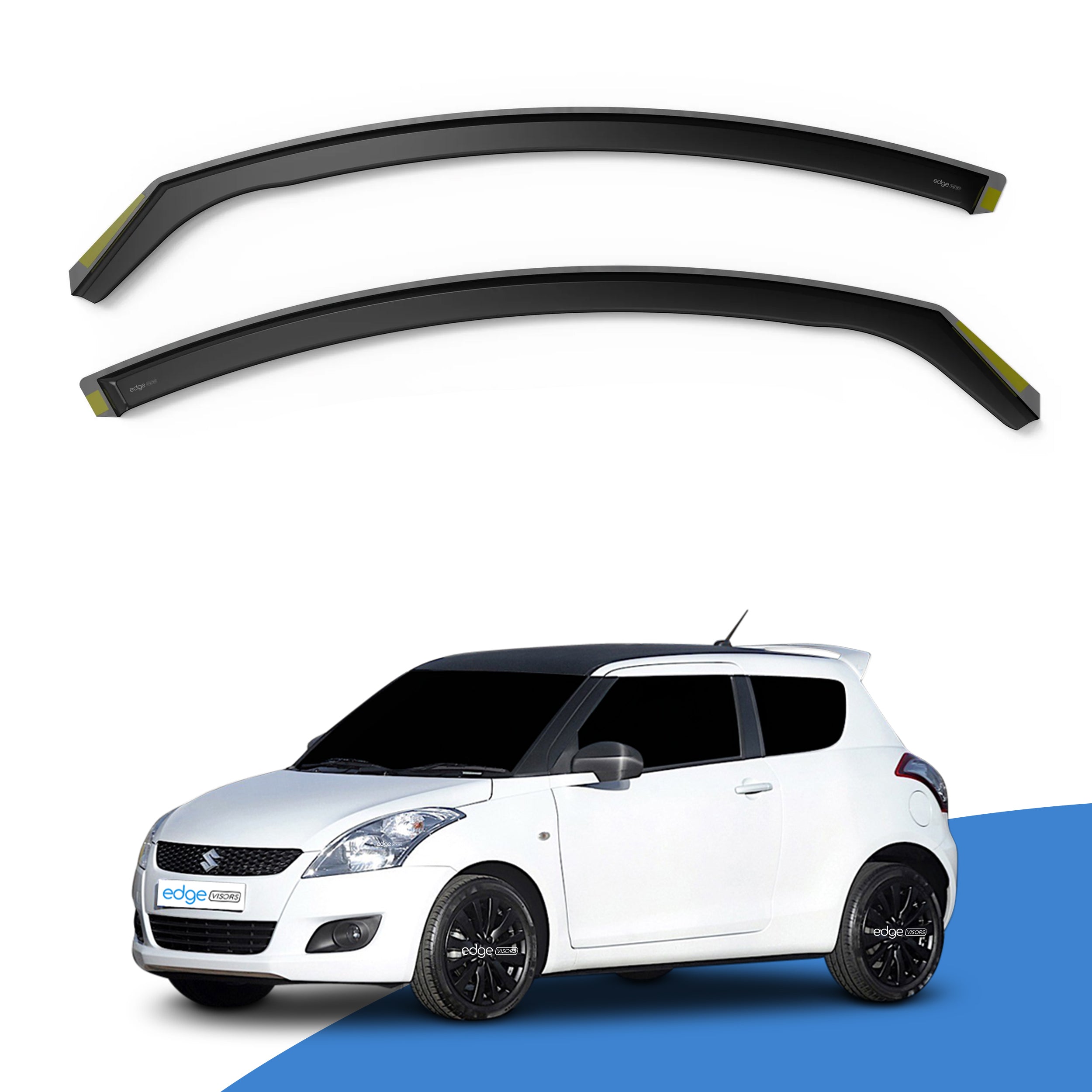 Suzuki Swift MK3 2010-2017 3 Door Hatchback Wind Deflectors 2pc