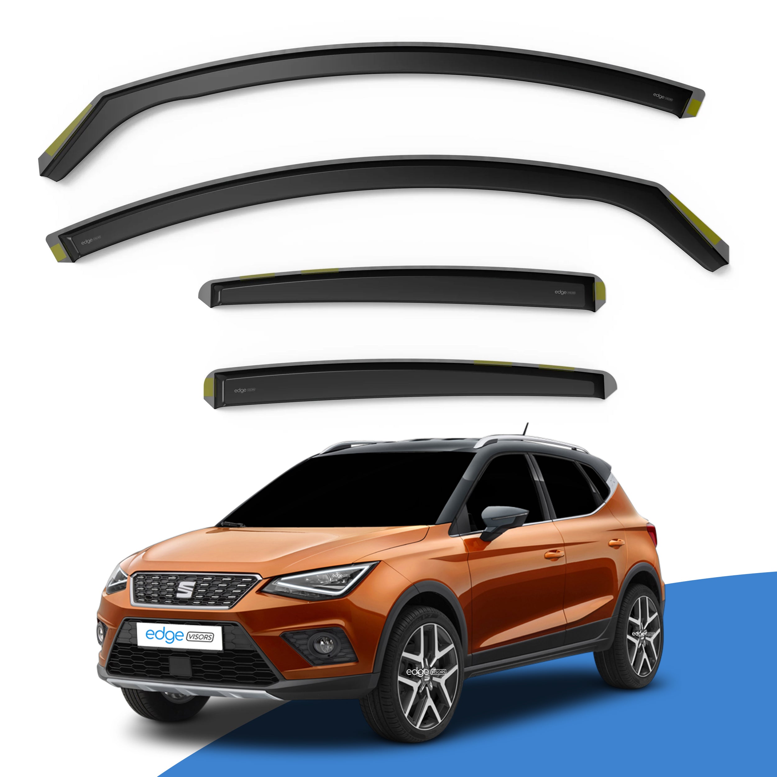 Seat Arona MK1 2017-Onwards 5 Door SUV Wind Deflectors 4pc