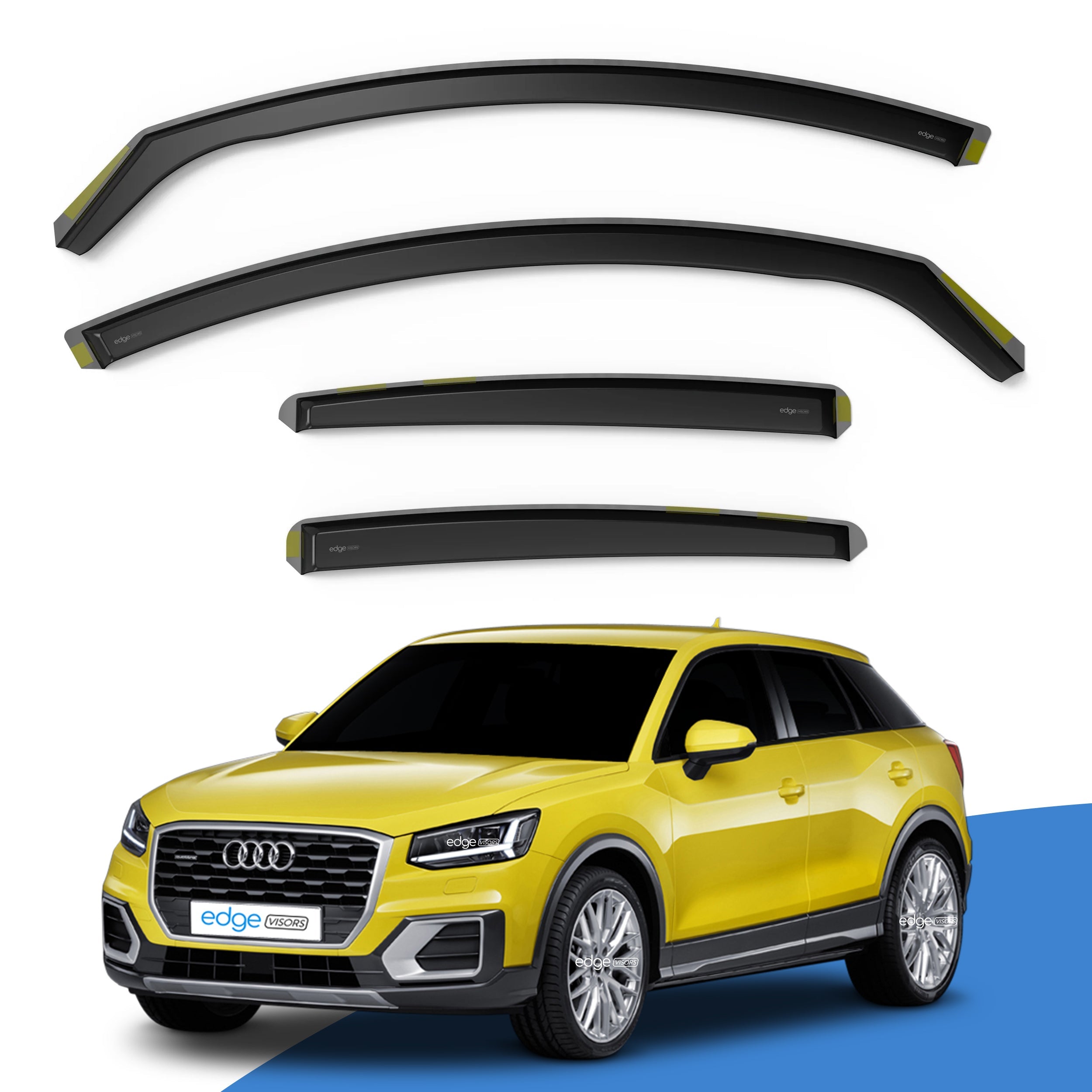 Audi Q2 MK1 2016-Onwards 5 Door SUV Wind Deflectors 4pc