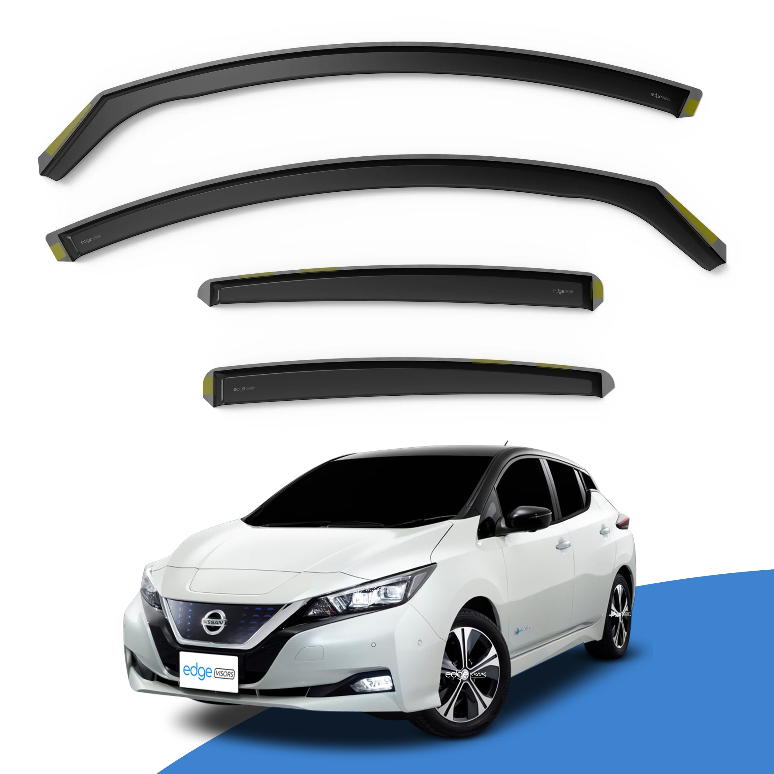 Nissan Leaf MK2 2018-Onwards 5 Door Hatchback Wind Deflectors 4pc