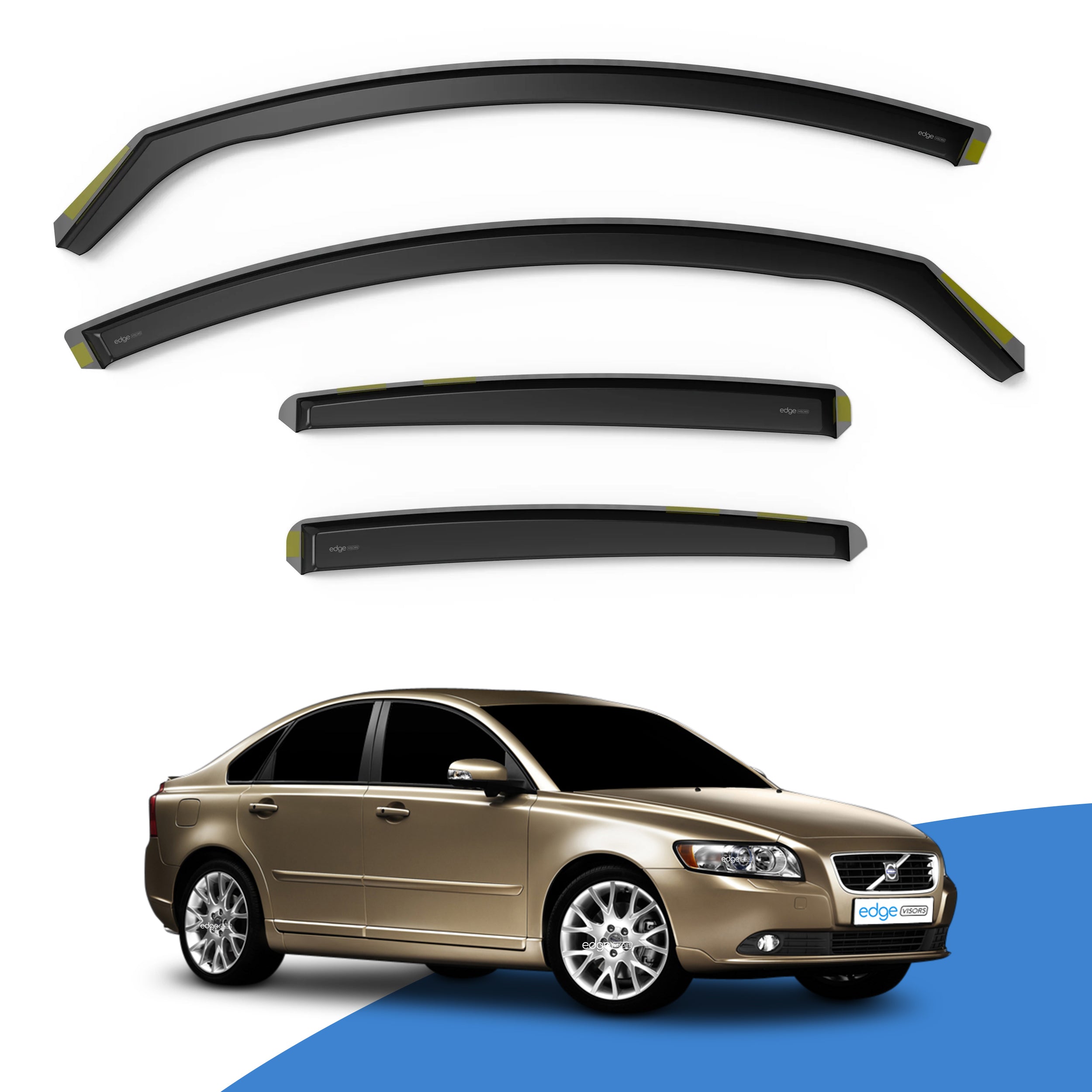 Volvo S40 MK2 2004-2012 4 Door Saloon Wind Deflectors 4pc