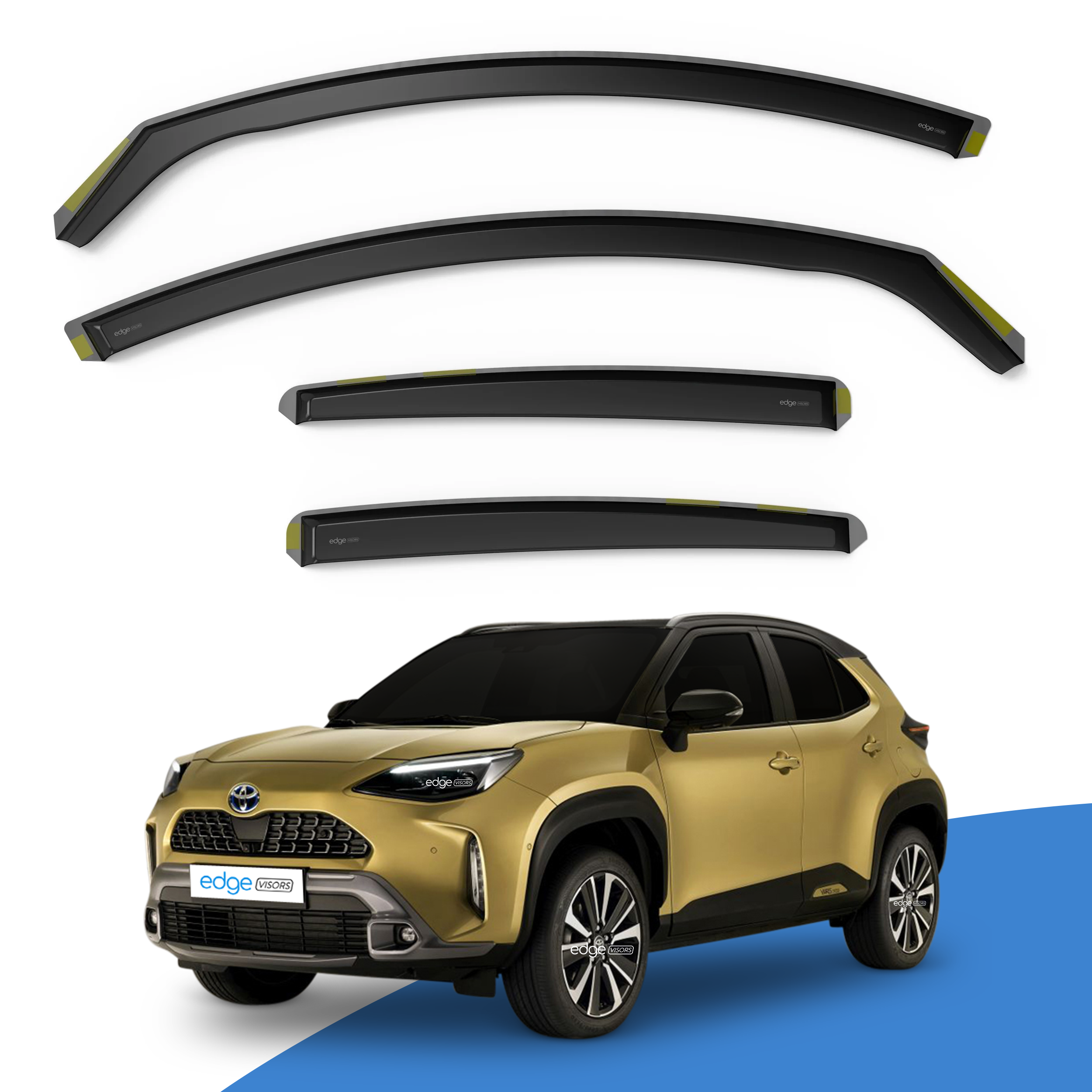 Toyota Yaris Cross MK1 2021-Onwards 5 Door SUV Wind Deflectors 4pc