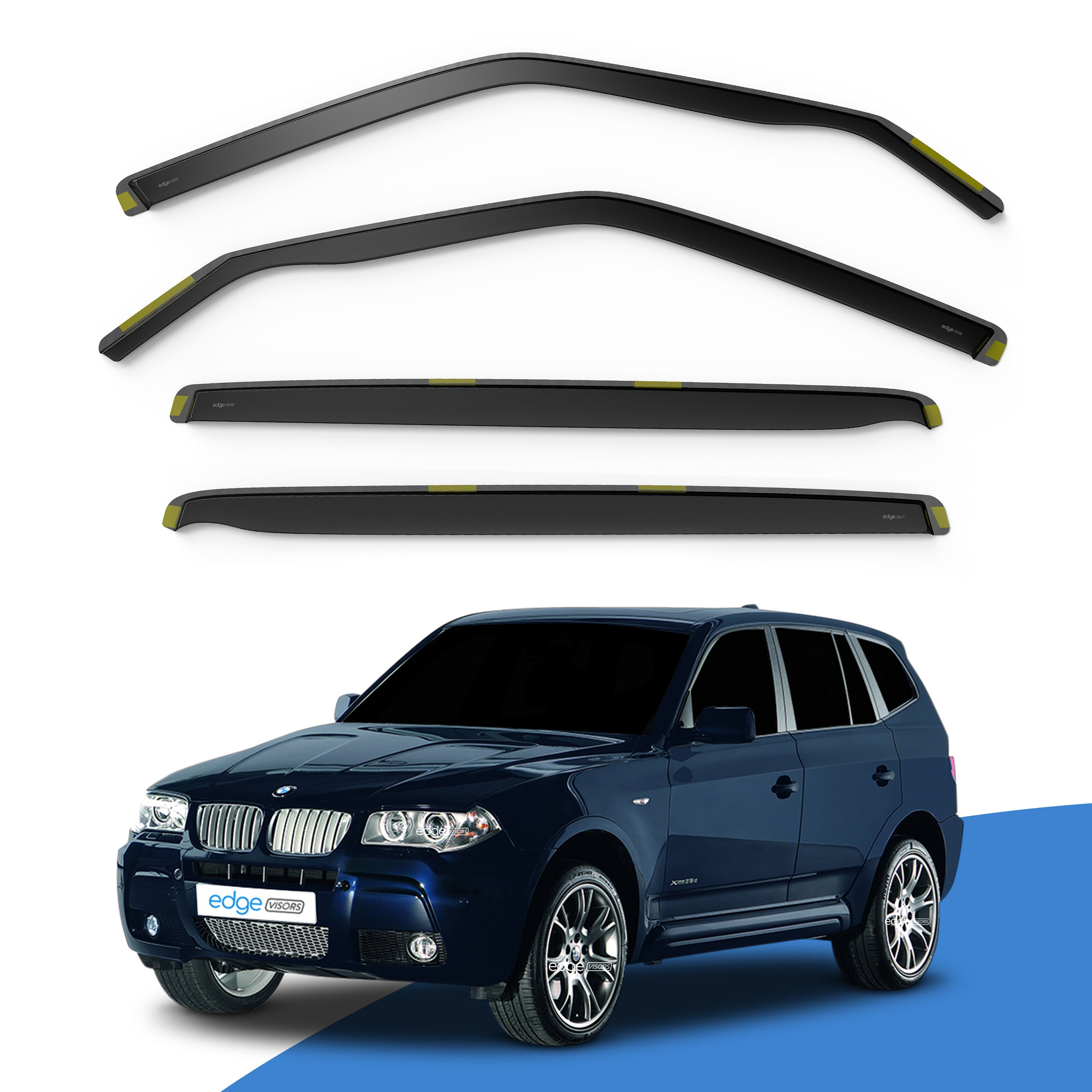 BMW X3 E83 MK1 2003-2010 5 Door SUV Wind Deflectors 4pc
