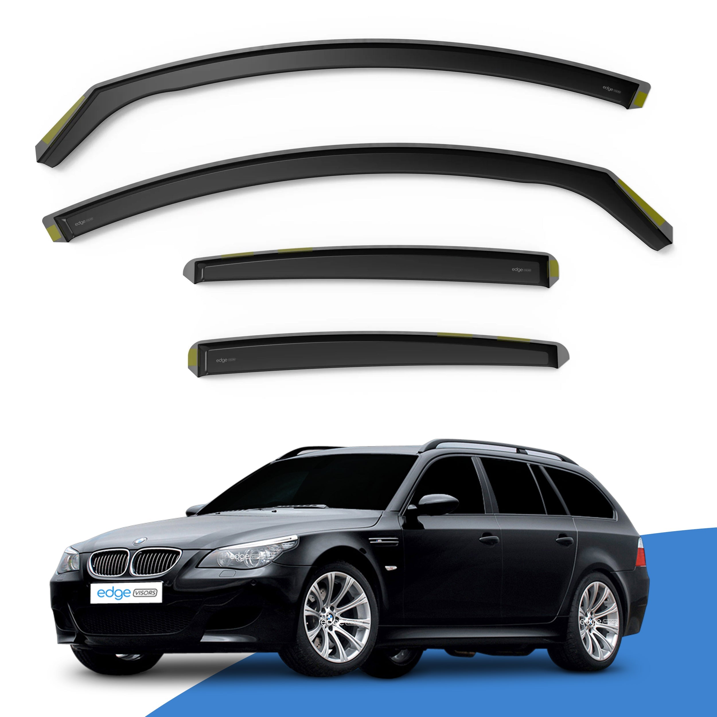 BMW 5 Series E61 Touring 2004-2010 5 Door Estate Wind Deflectors 4pc