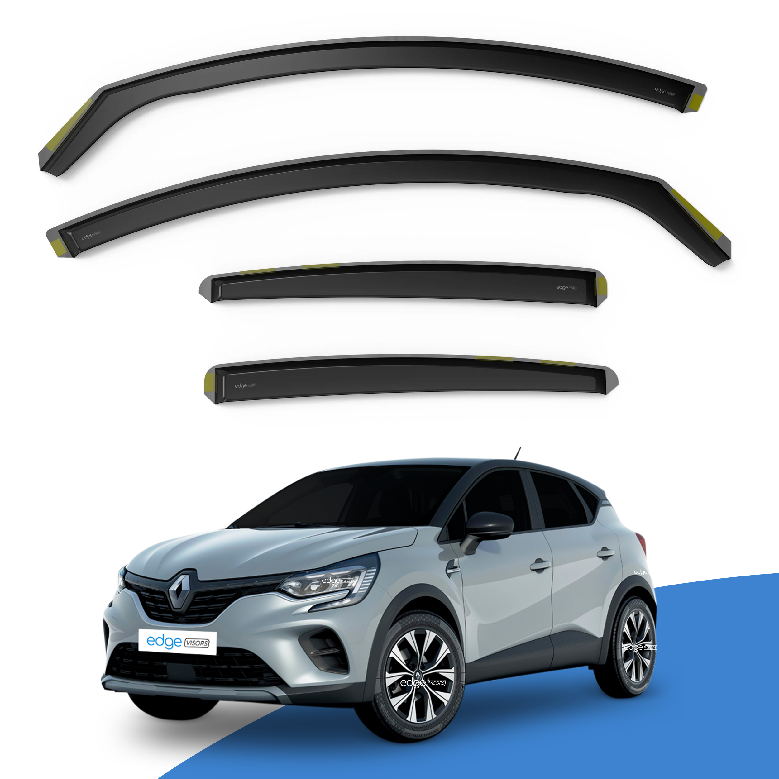 Renault Captur MK2 2020-Onwards 5 Door SUV Wind Deflectors 4pc