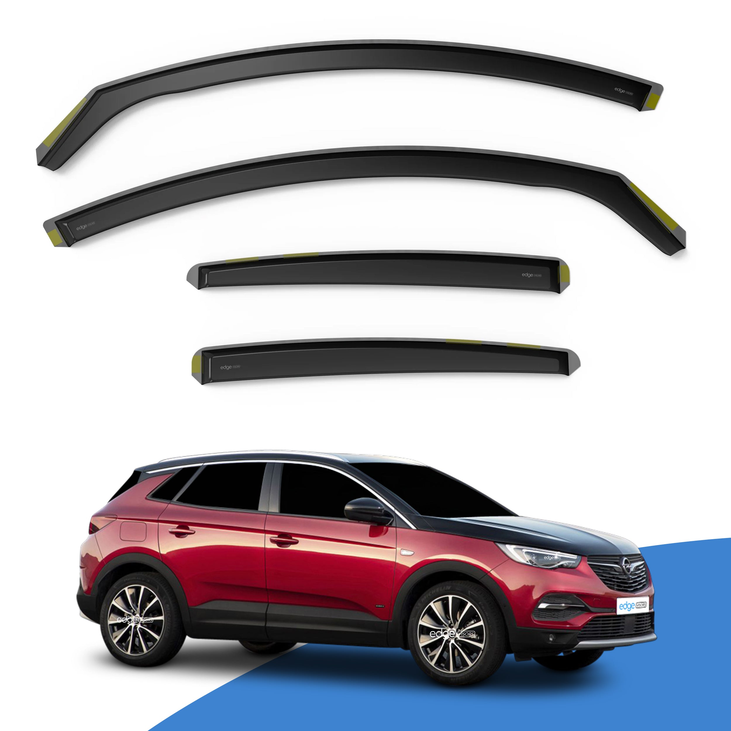 Vauxhall Grandland X MK1 2017-2024 5 Door SUV Wind Deflectors 4pc