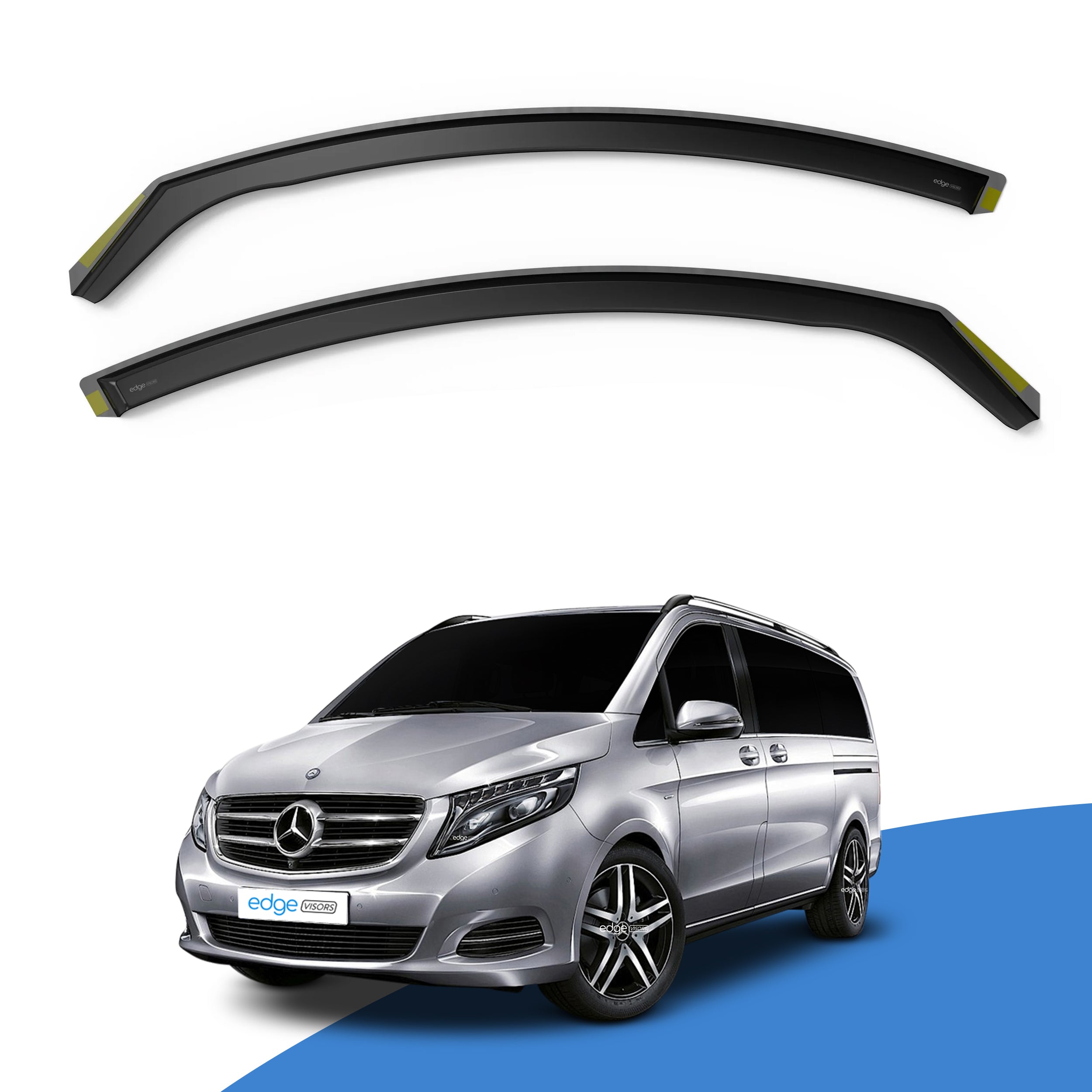 Mercedes Vito W447 MK3 2014-Onwards 2 Door Van Wind Deflectors 2pc
