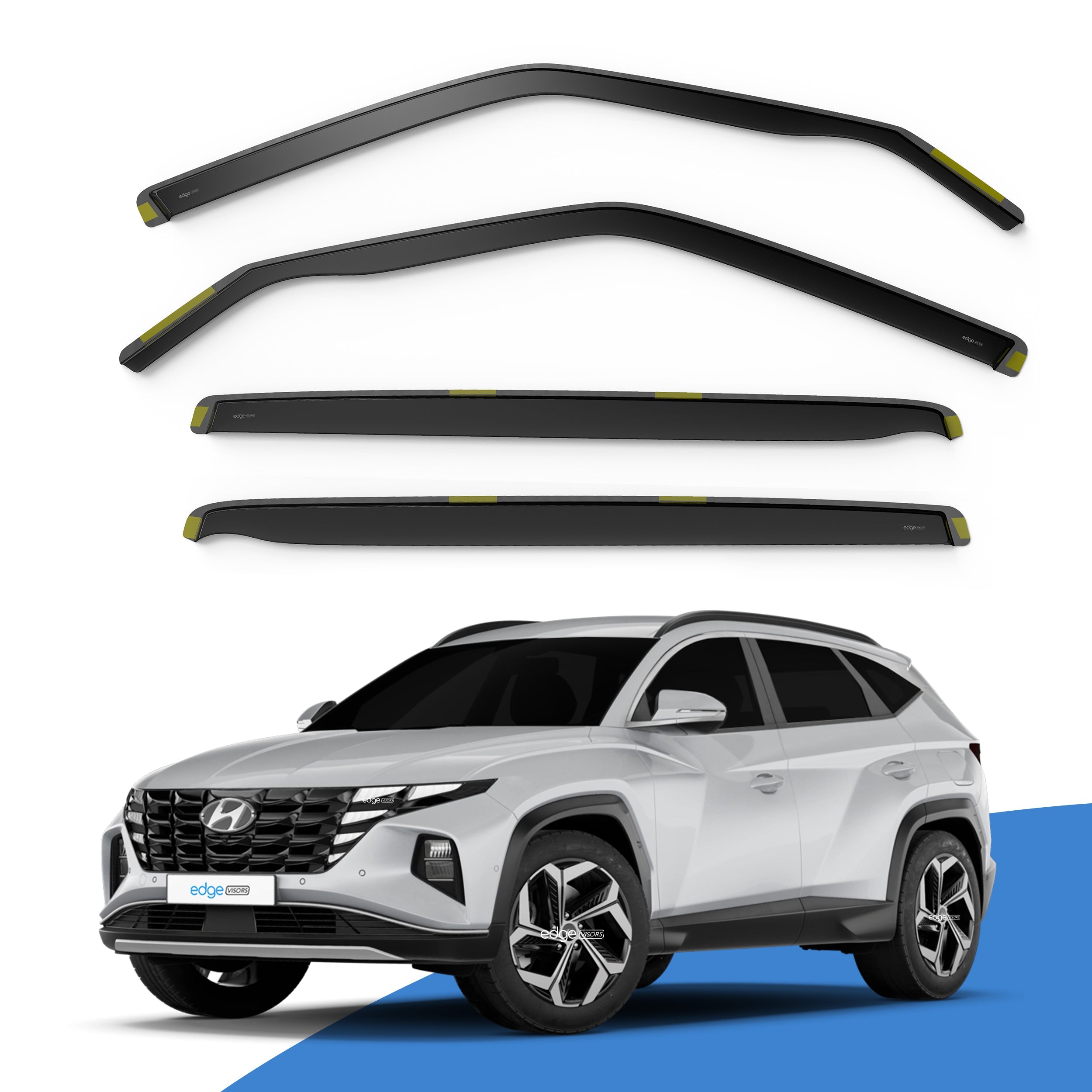 Hyundai Tucson MK4 2021-Onwards 5 Door SUV Wind Deflectors 4pc