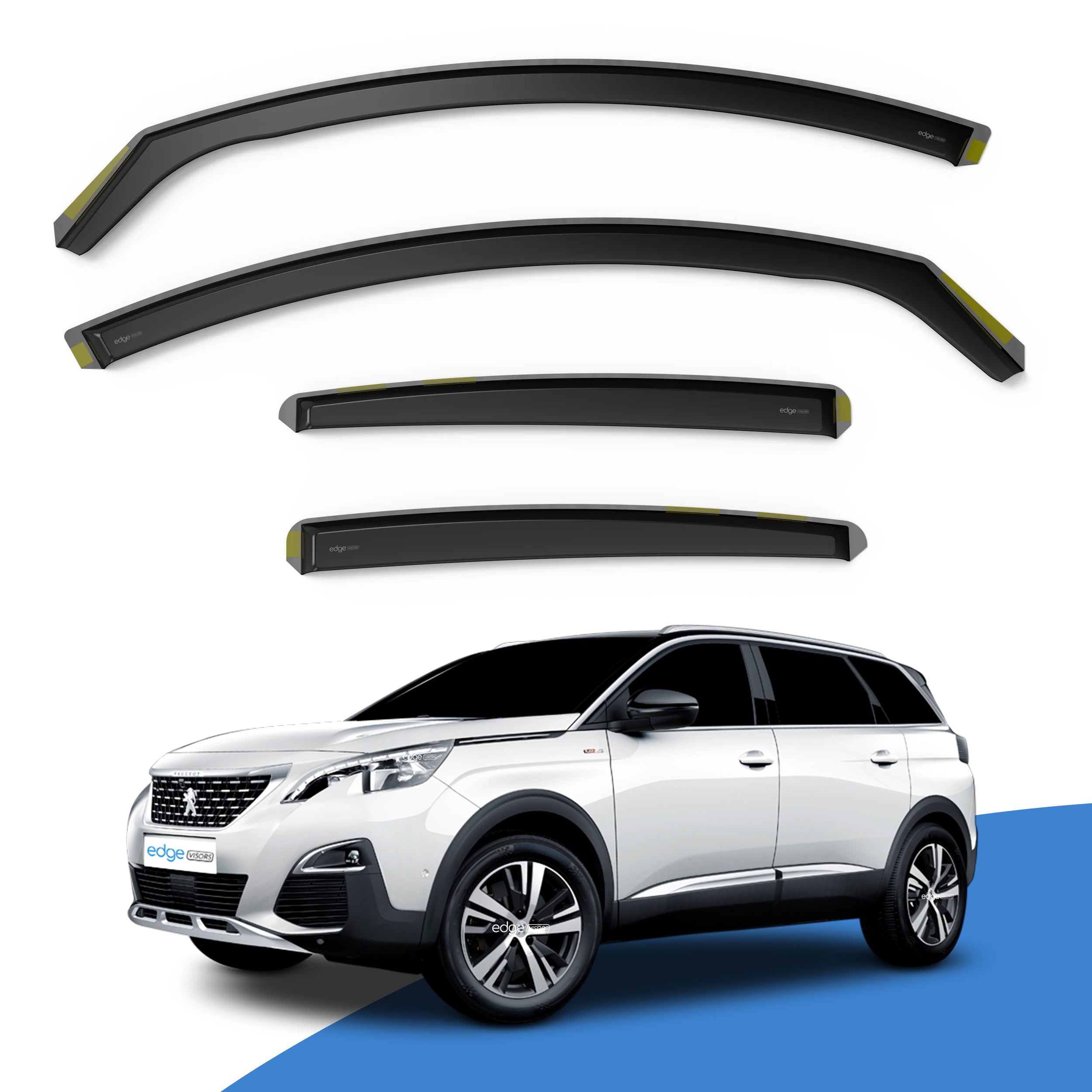 Peugeot 5008 MK2 2017-2024 5 Door SUV Wind Deflectors 4pc