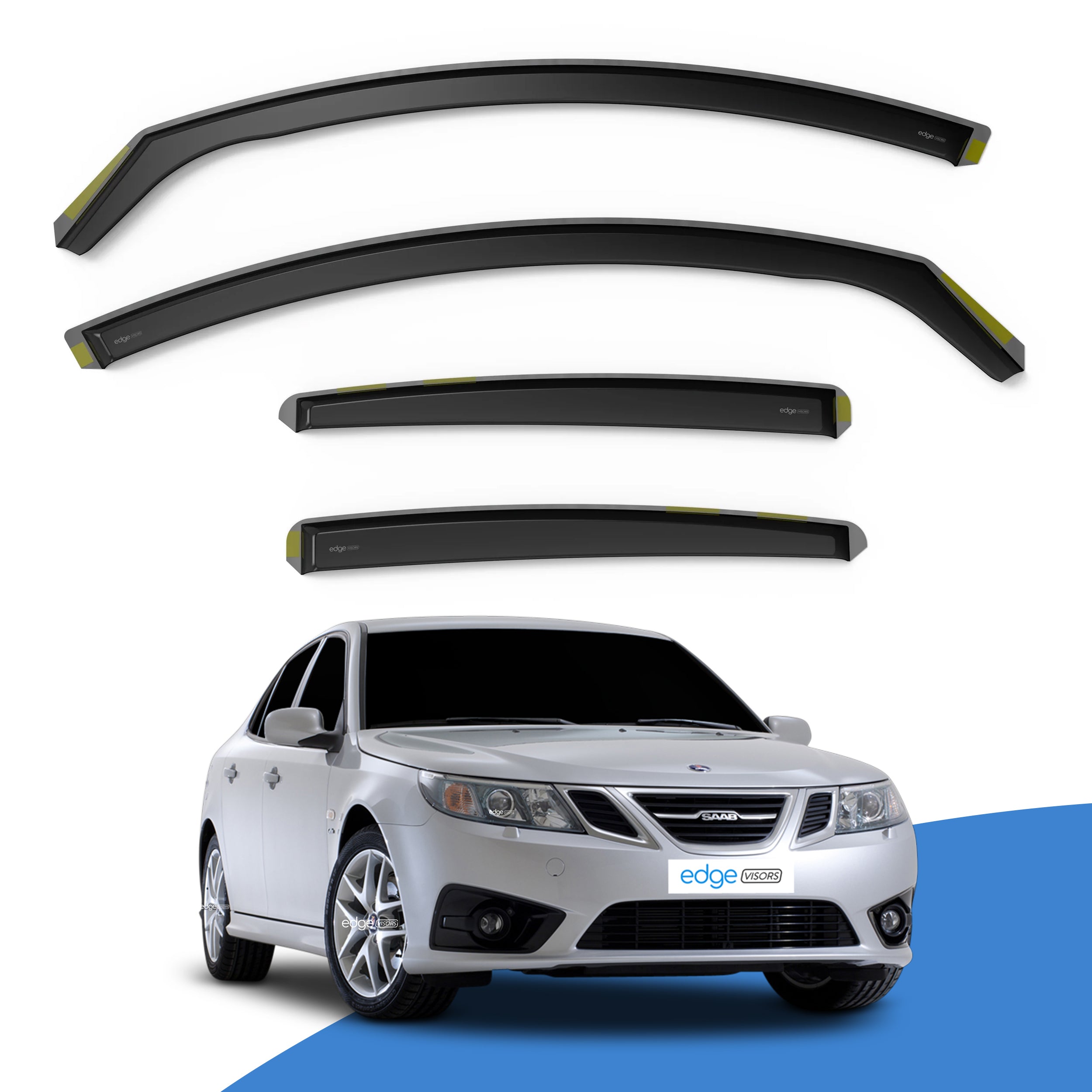 Saab 9-3 2002-2016 4 Door Wind Deflectors 4pc