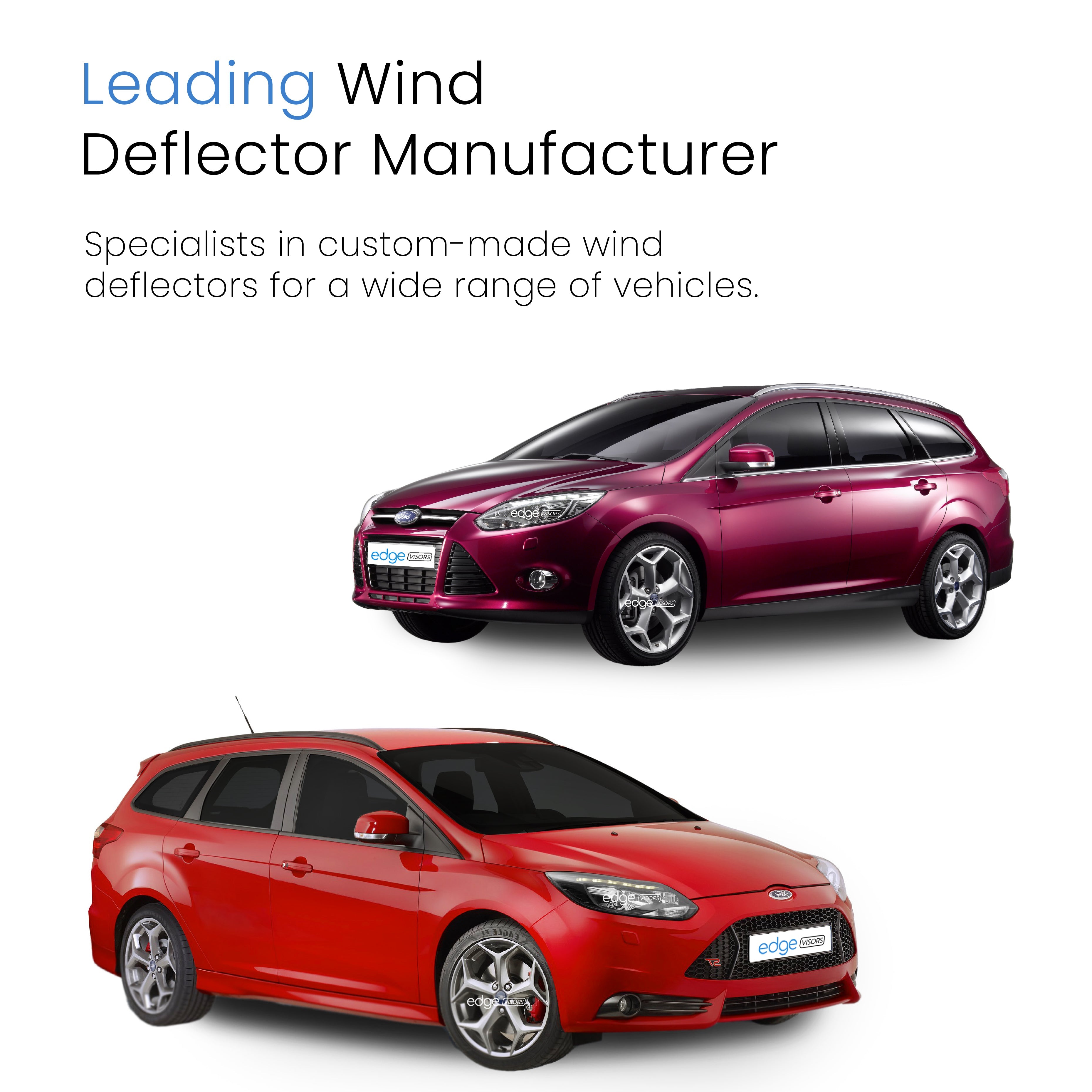 Ford Focus MK3 ST 2011-2018 5 Door Estate Wind Deflectors 4pc