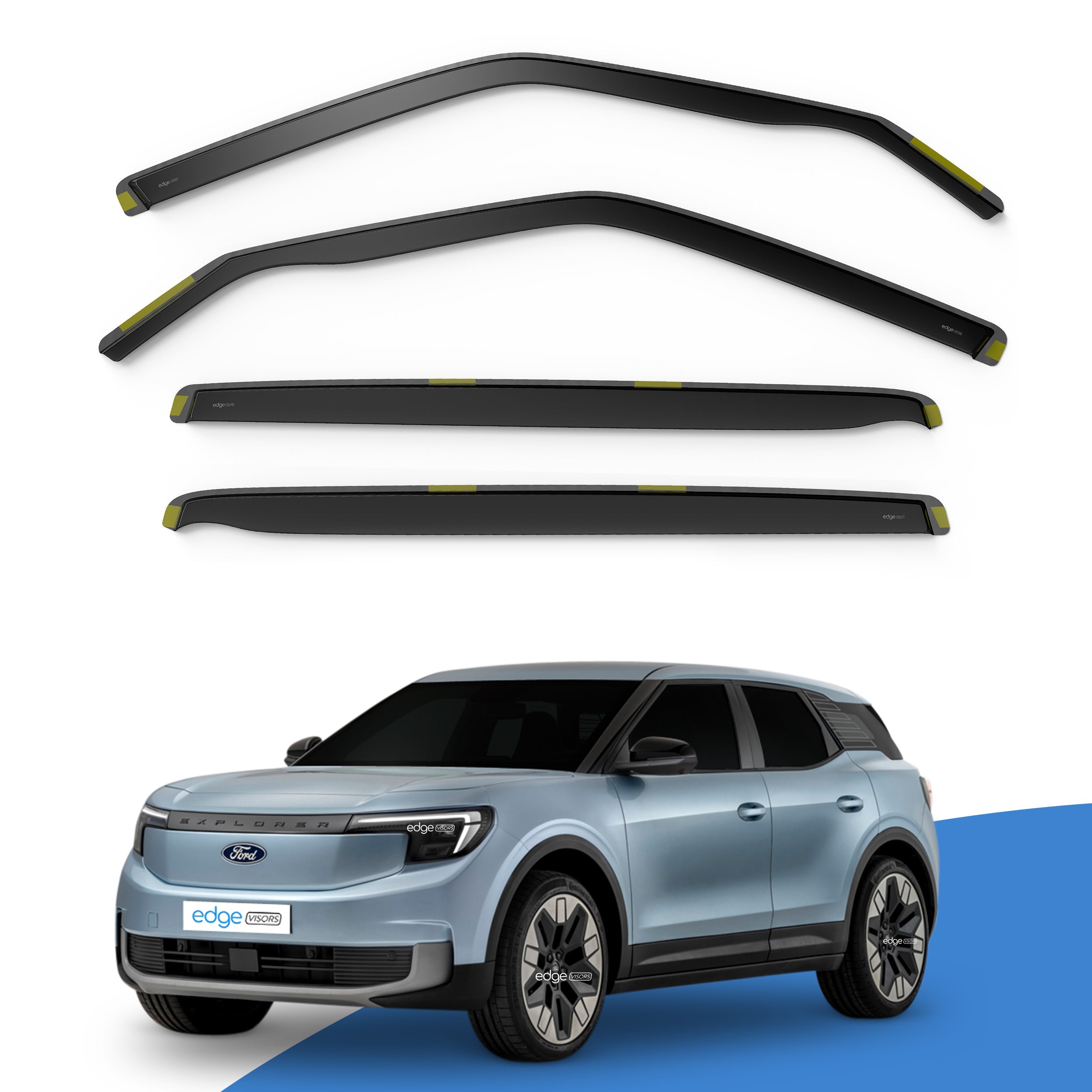 Ford Explorer EV MK1 2023-Onwards 5 Door SUV Wind Deflectors 4pc