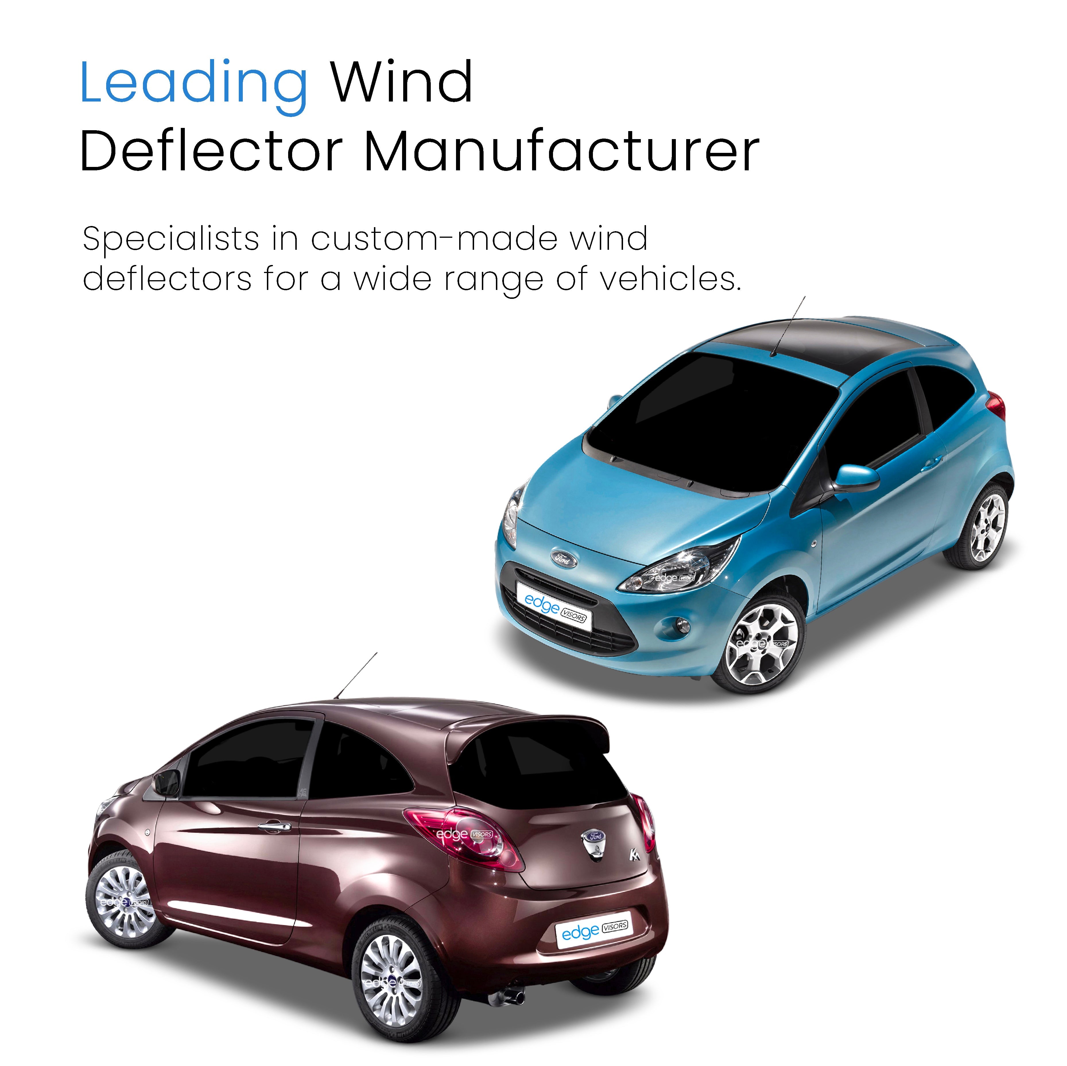 Ford KA MK2 2008-2016 3 Door Hatchback Wind Deflectors 2pc