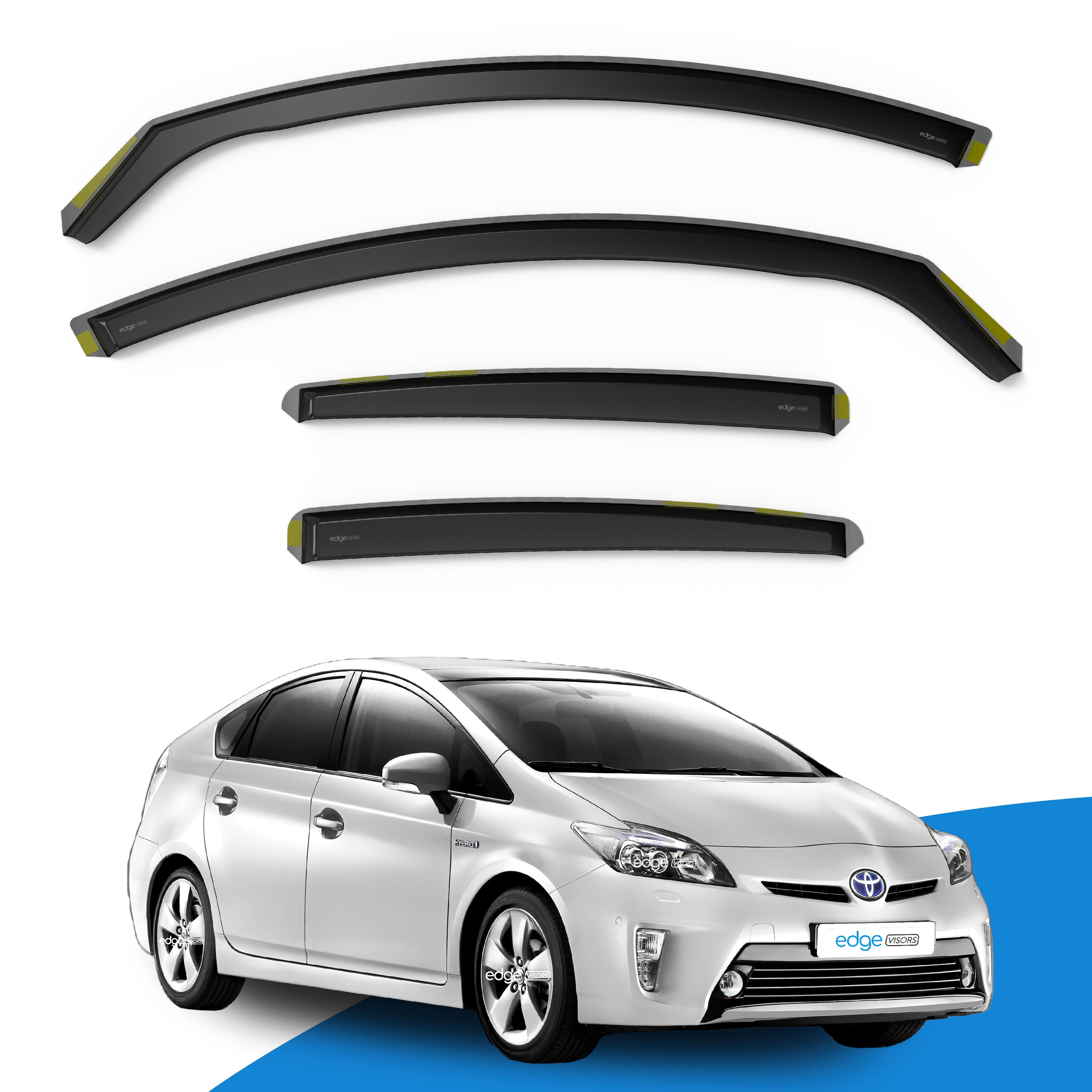 Toyota Prius MK3 2010-2015 5 Door Liftback Wind Deflectors 4pc