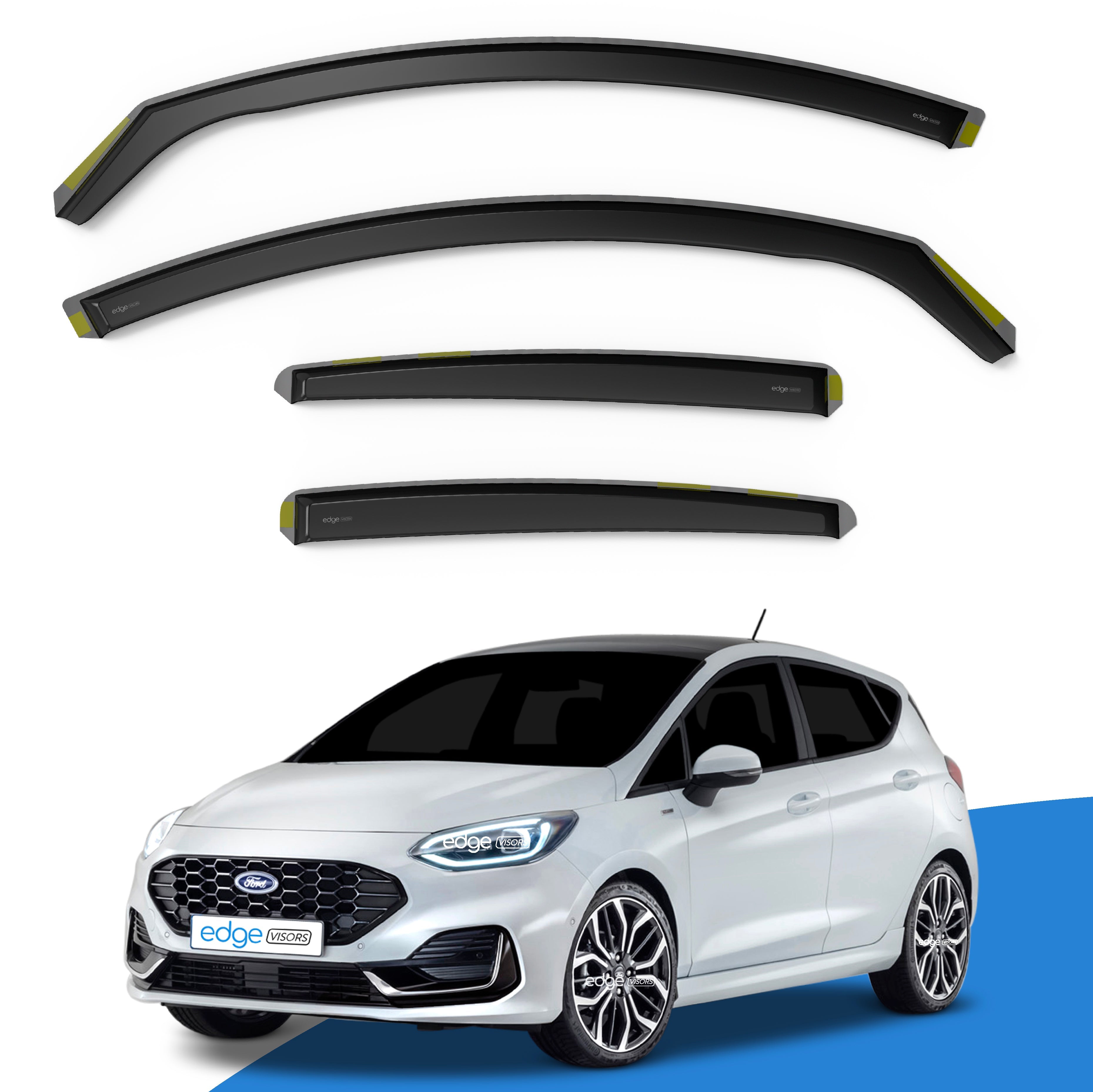 Ford Fiesta MK8 2017-2023 5 Door Hatchback Wind Deflectors 4pc
