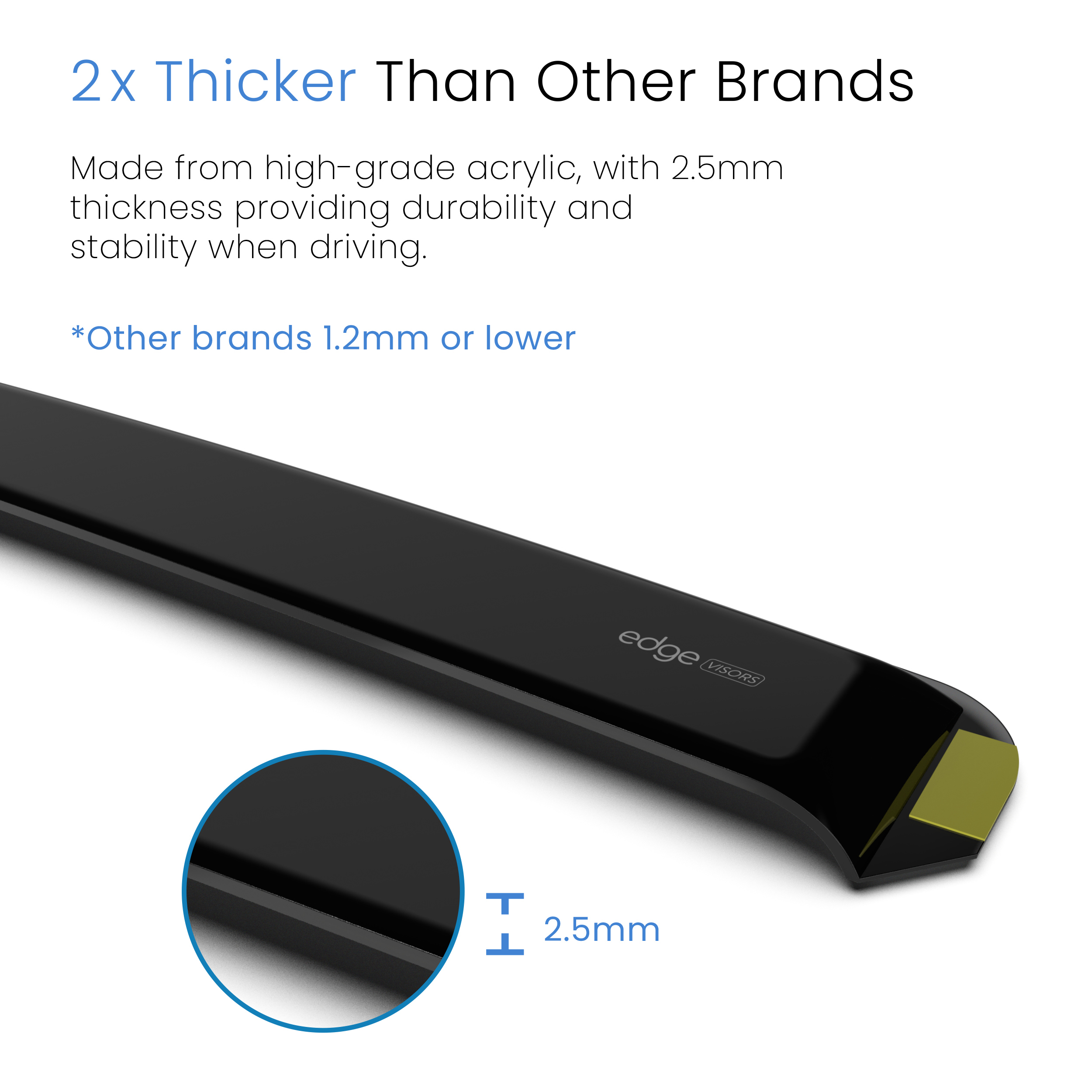 High grade acrylic Wind Deflectors