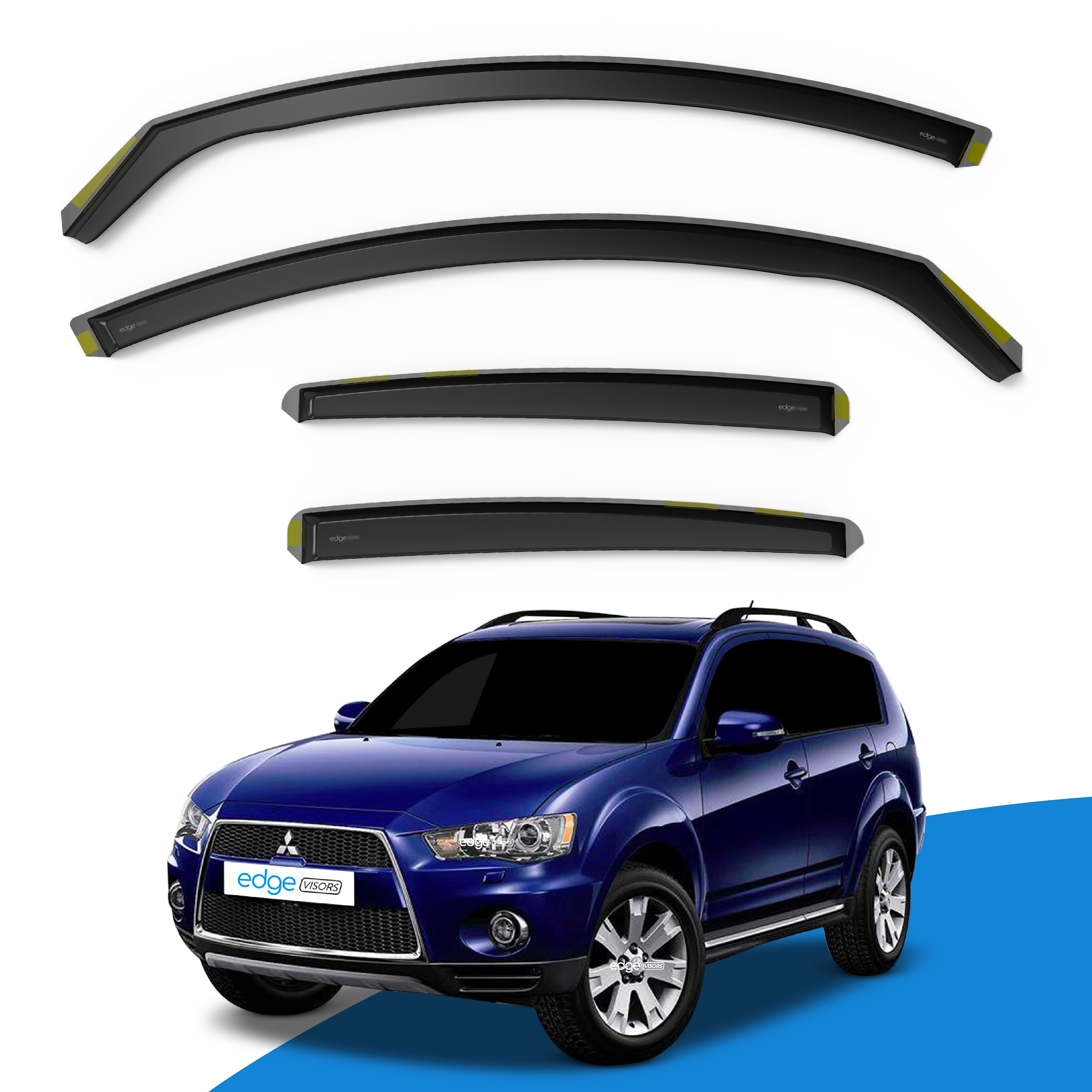 Mitsubishi Outlander MK2 2006-2013 5 Door SUV Wind Deflectors 4pc