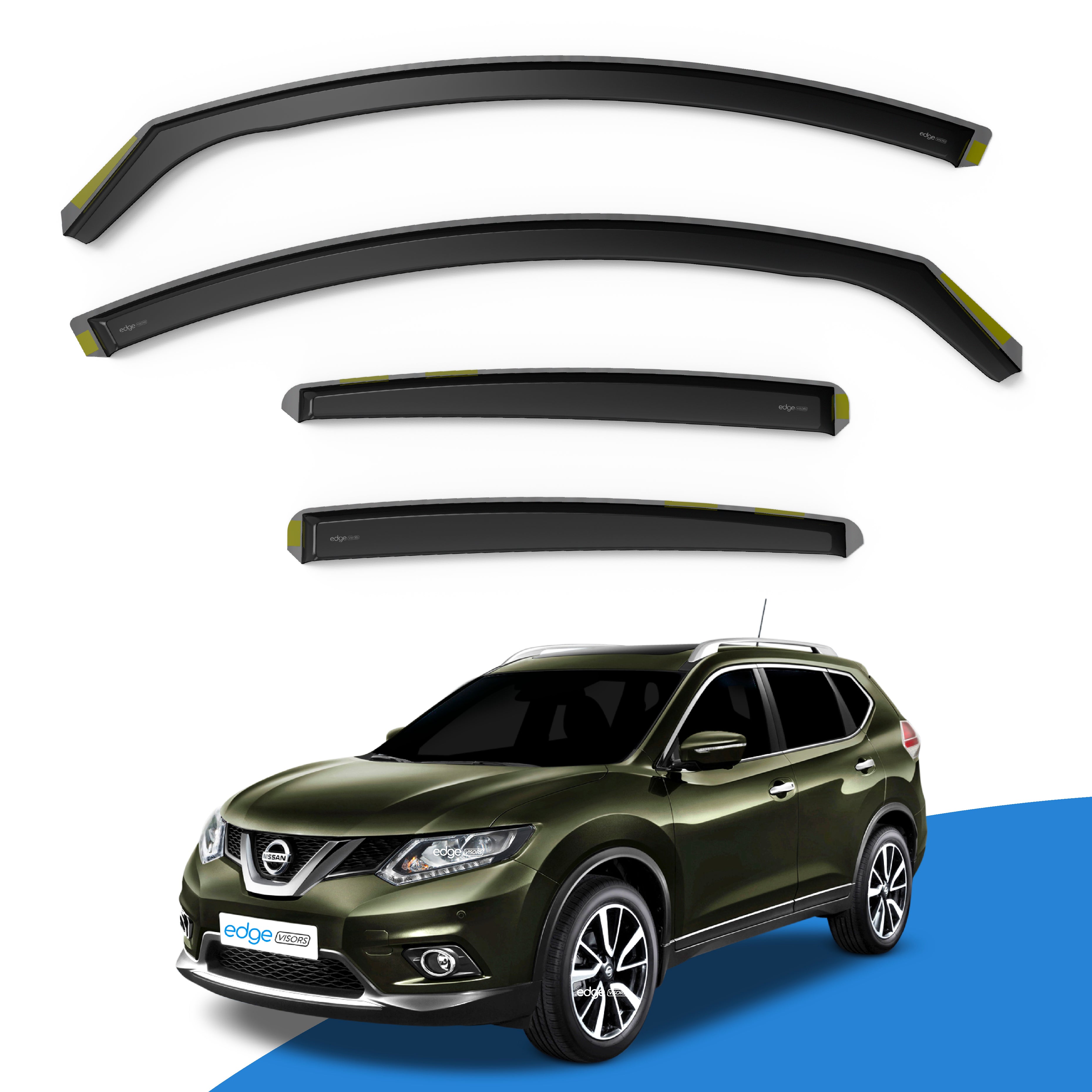 Nissan X-Trail MK3 T32 2014-2021 5 Door SUV Wind Deflectors 4pc