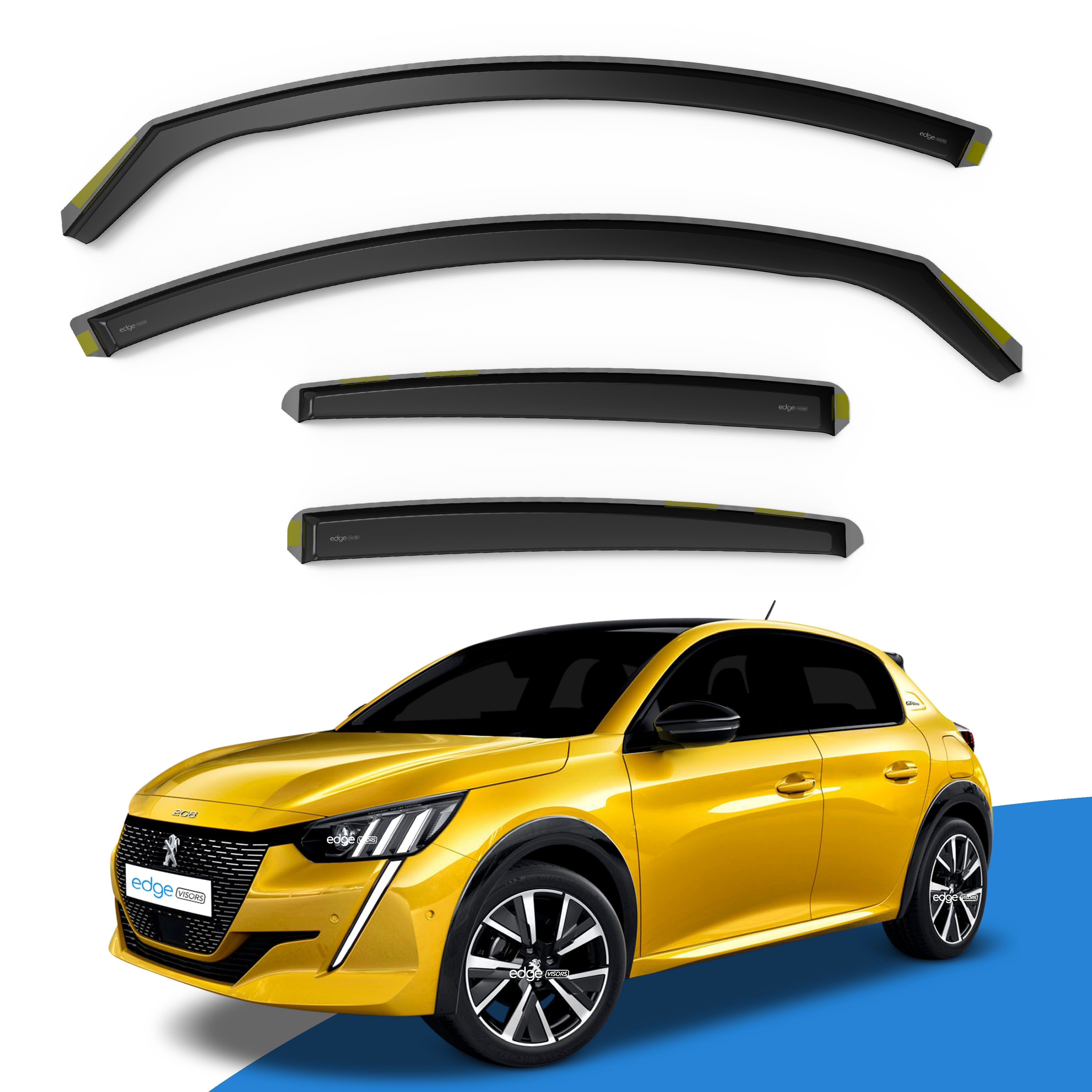 Peugeot 208 MK2 2019-Onwards 5 Door Hatchback Wind Deflectors 4pc