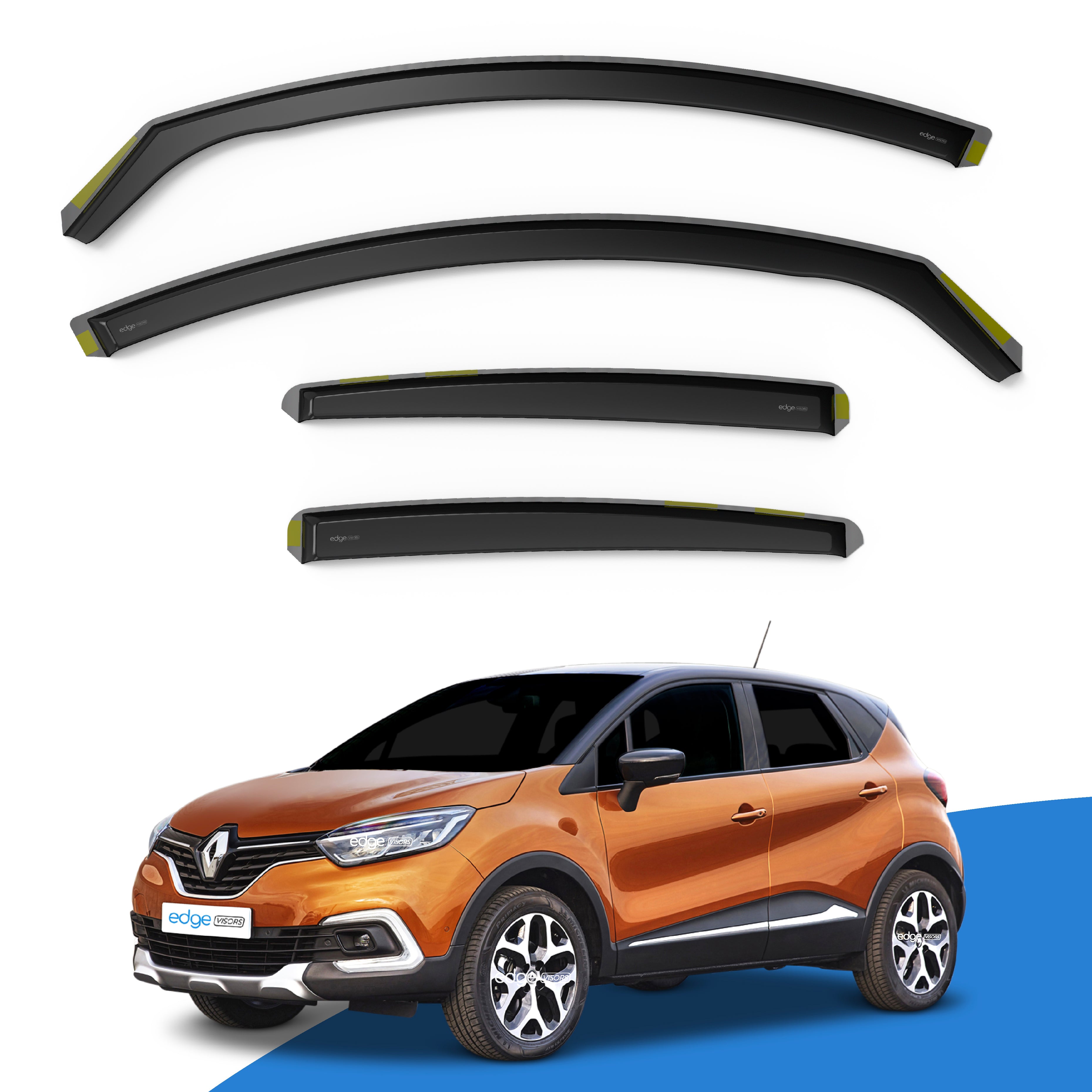 Renault Captur MK1 2013-2020 5 Door SUV Wind Deflectors 4pc