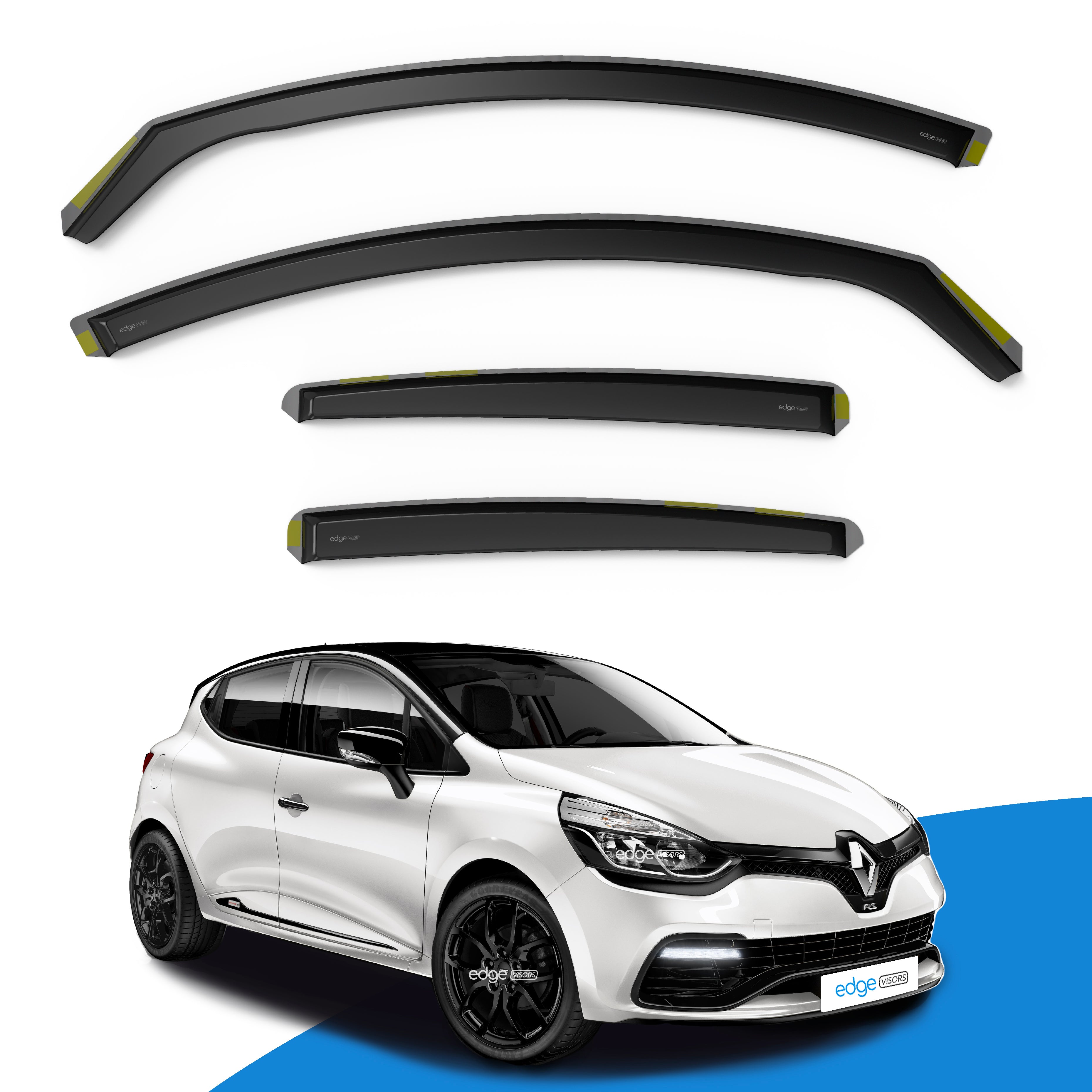 Renault Clio MK4 2012-2019 5 Door Hatchback Wind Deflectors 4pc