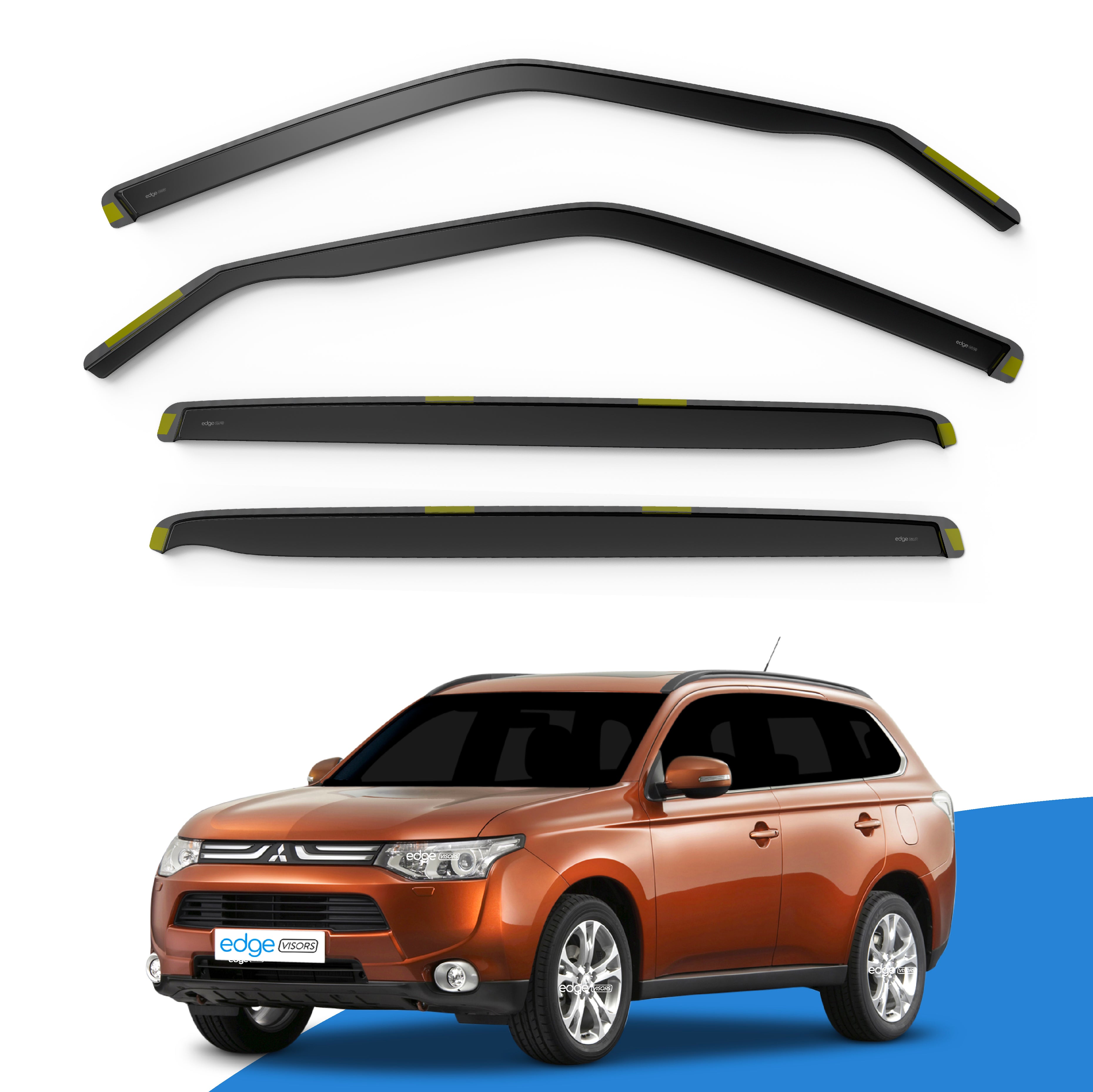 Mitsubishi Outlander MK3 2012-2021 5 Door SUV Wind Deflectors 4pc