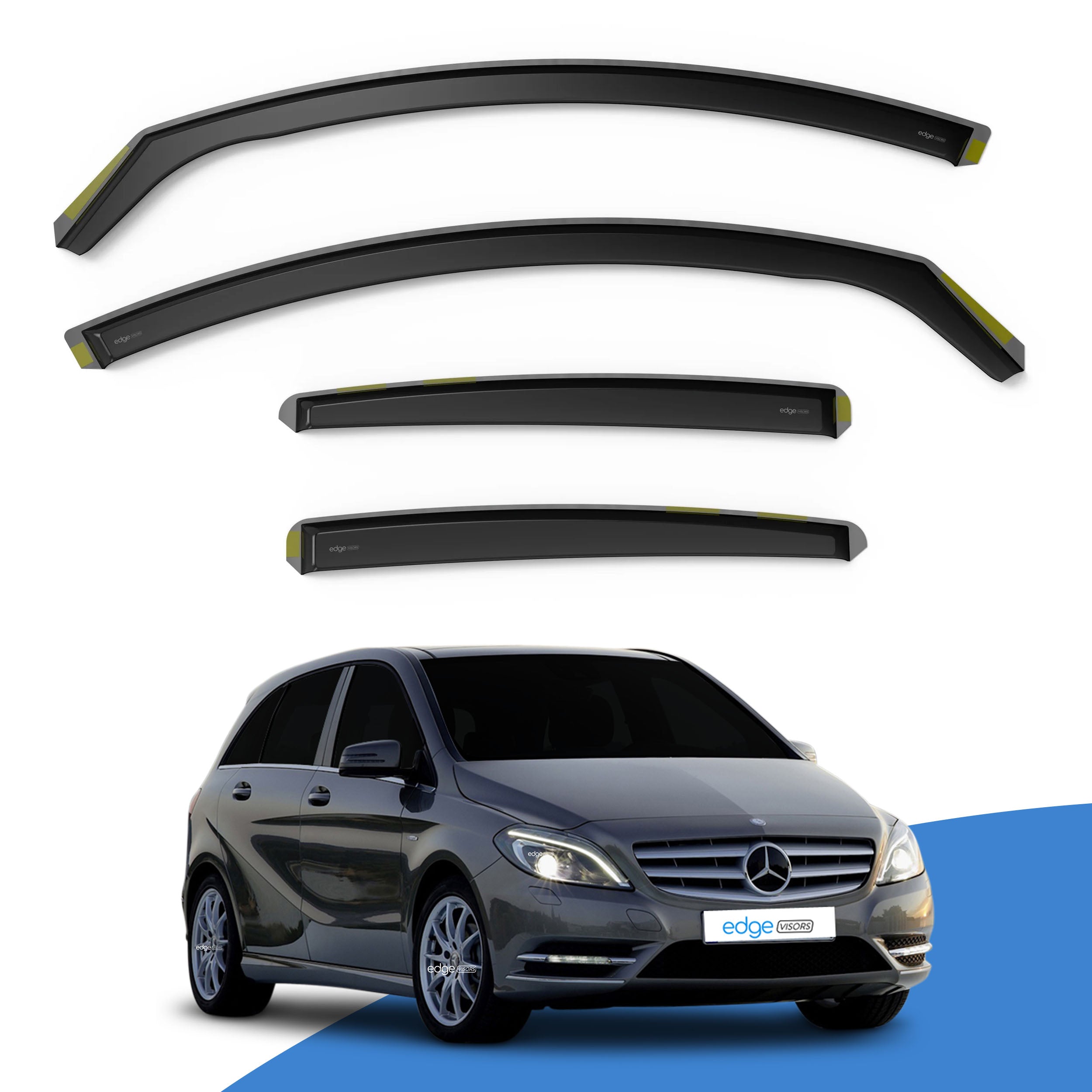 Mercedes B-Class W246 2011-2019 5 Door Hatchback Wind Deflectors 4pc