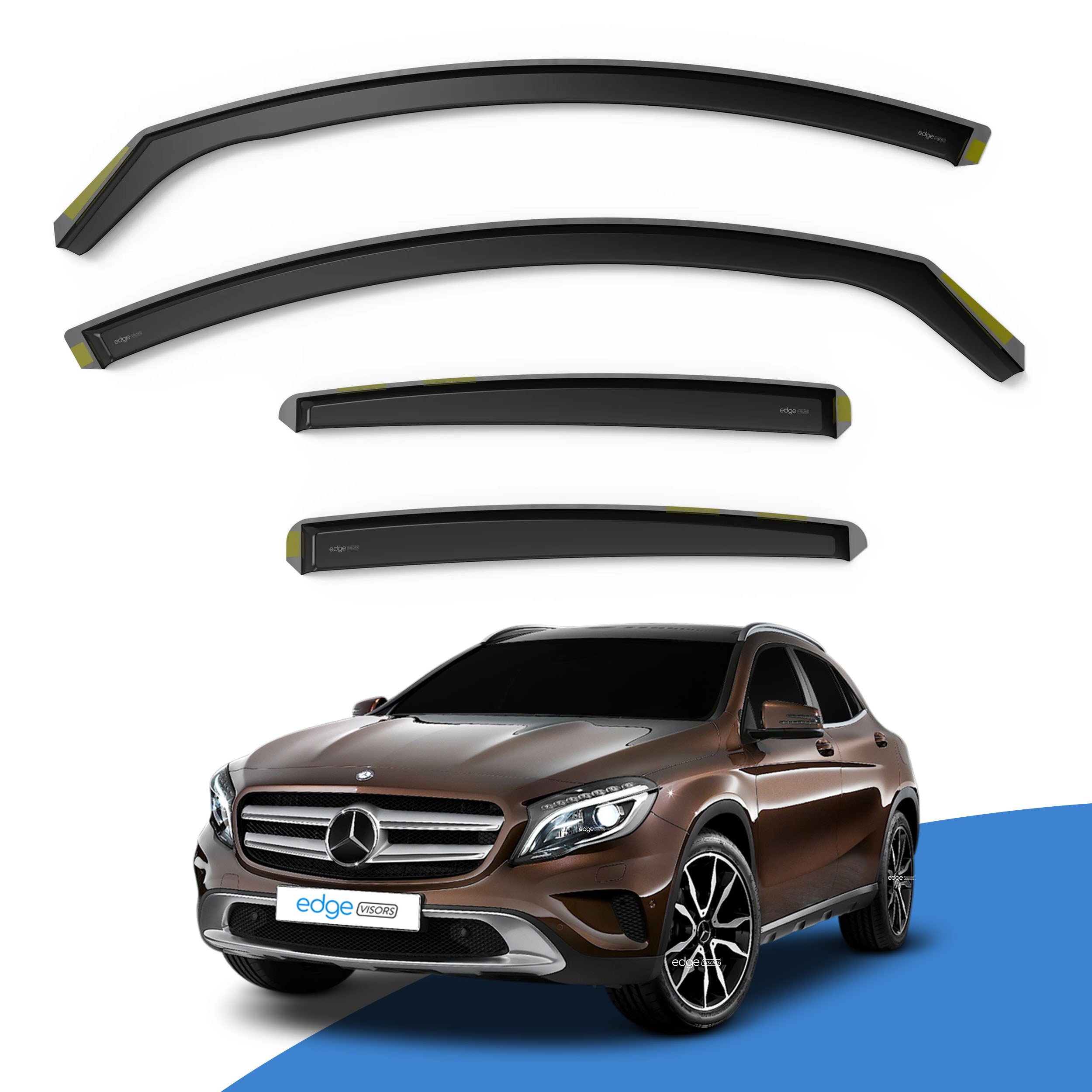 Mercedes GLA X156 MK1 2013-2019 5 Door SUV Wind Deflectors 4pc