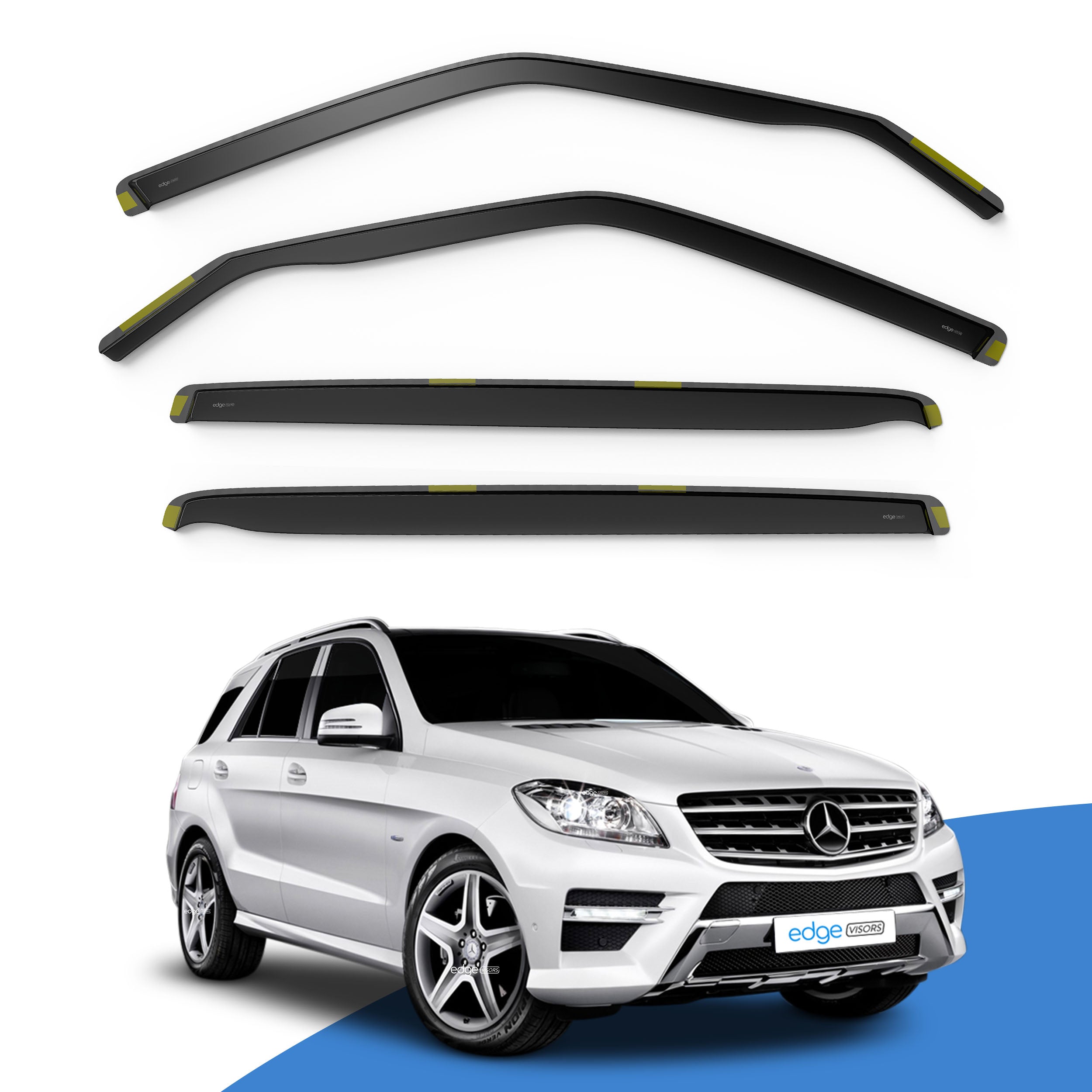 Mercedes M-Class ML W166 2012-2019 5 Door SUV Wind Deflectors 4pc