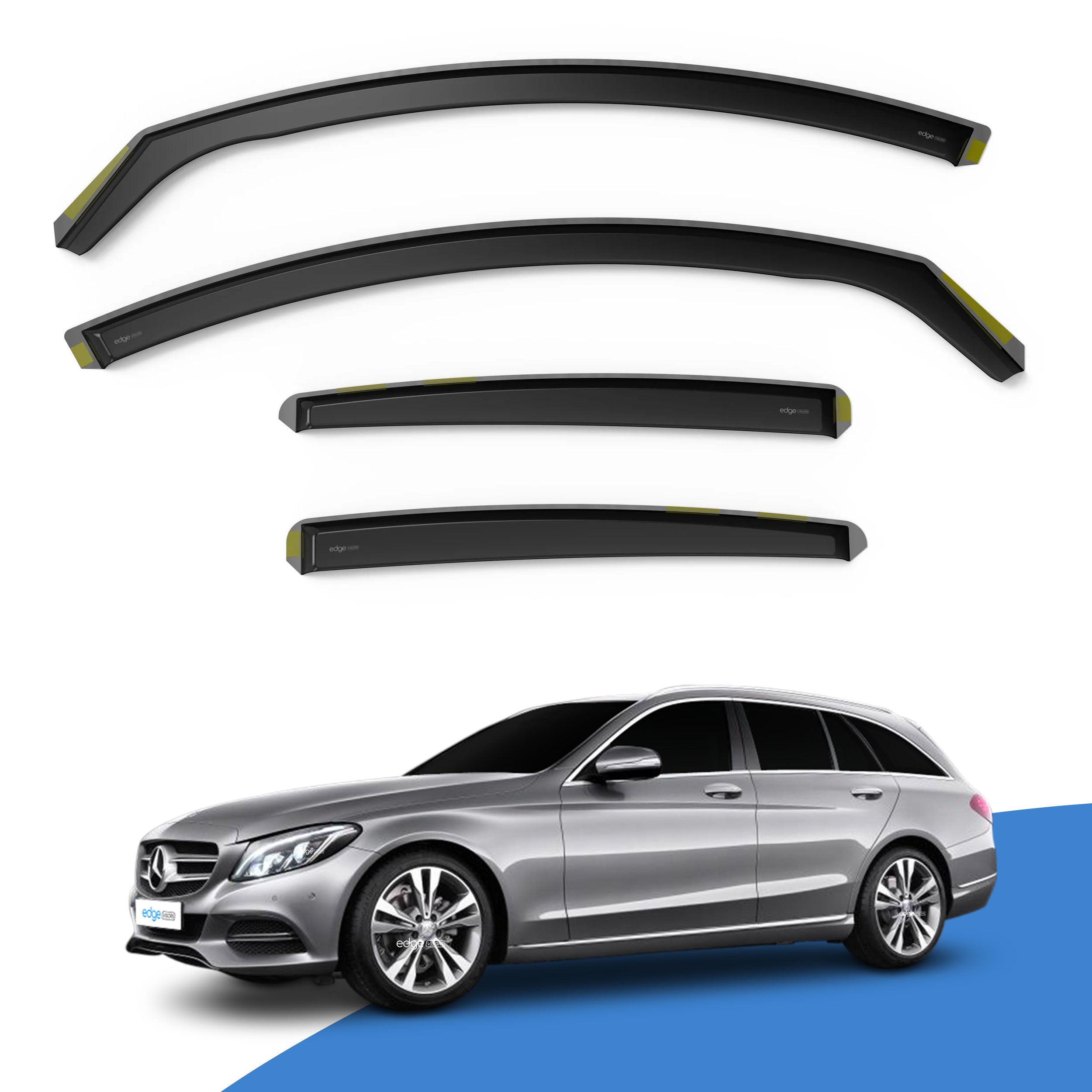 Mercedes C-Class W205 2014-2022 5 Door Estate Wind Deflectors 4pc