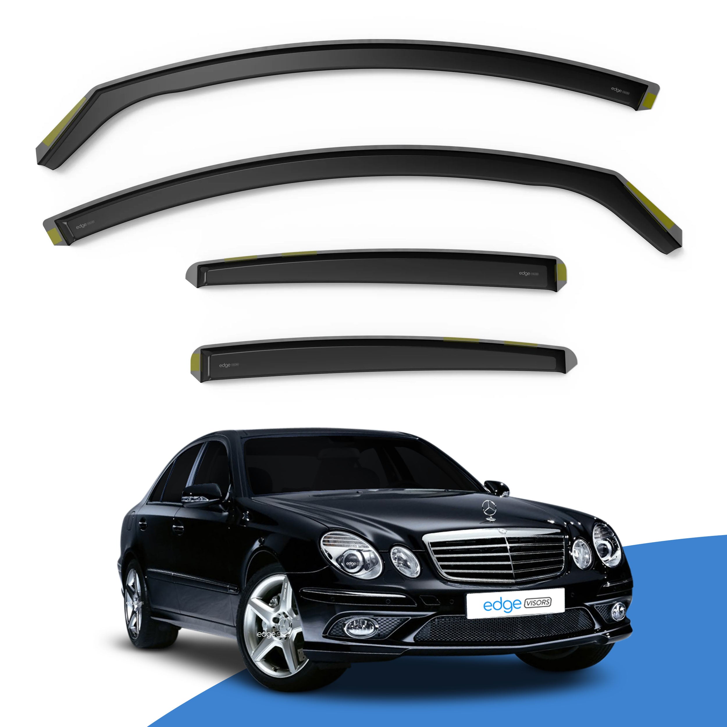 Mercedes E-Class W211 2002-2009 4 Door Saloon Wind Deflectors 4pc